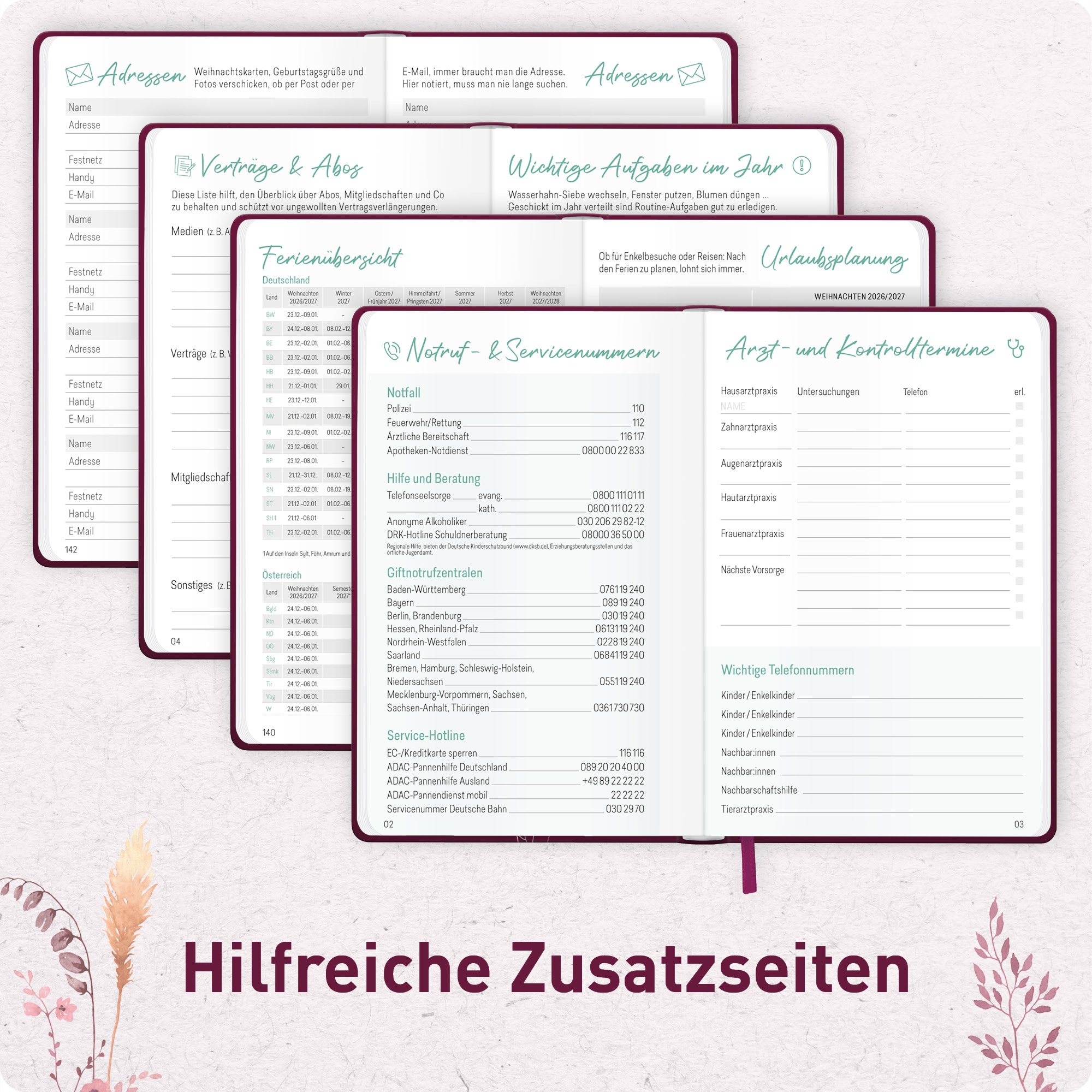 Artikelbild 6 des Artikels “Großdruck-Kalender A5 2027 [Blumenzauber] “