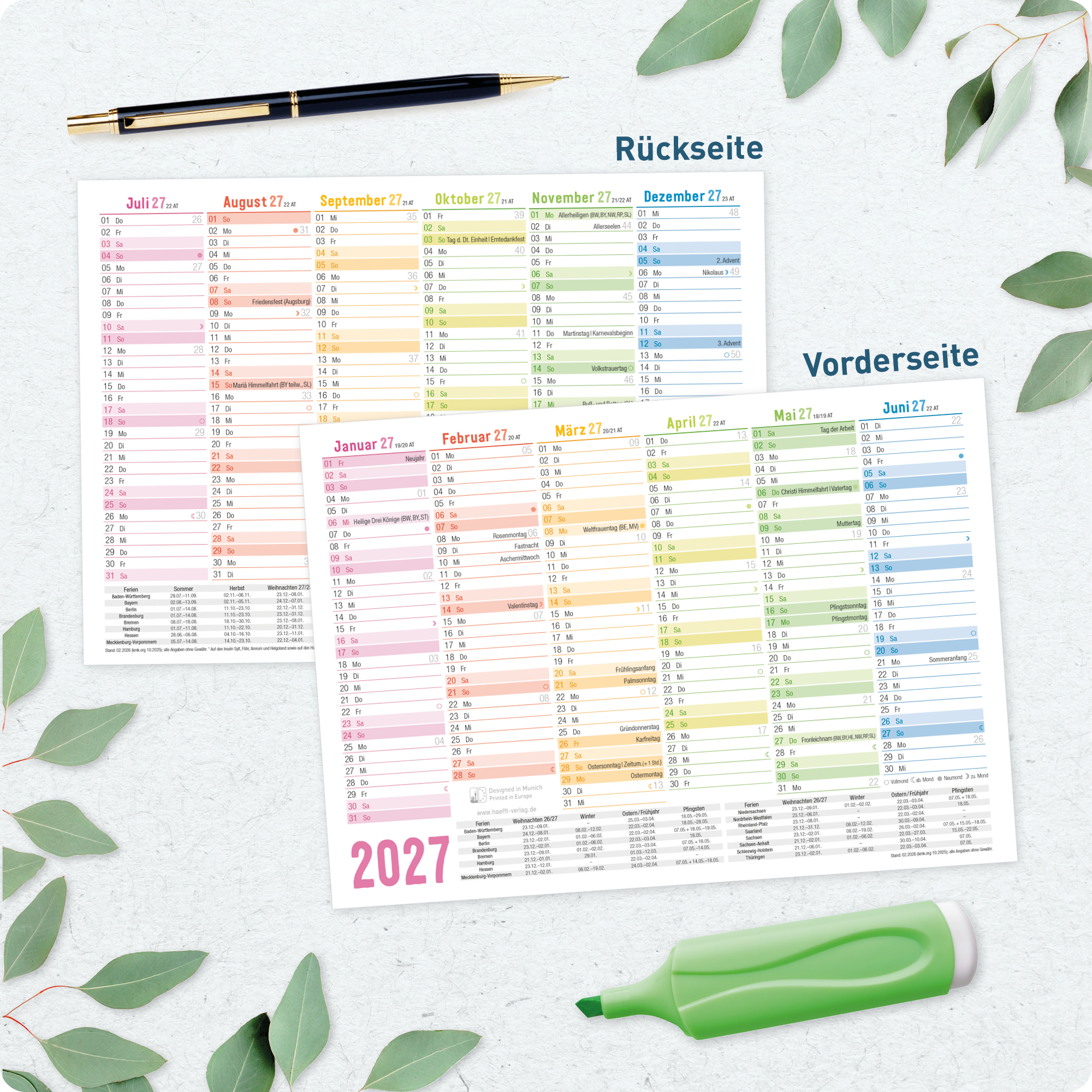 Artikelbild 6 des Artikels “Tafelkalender 2027 A5 [Rainbow] “