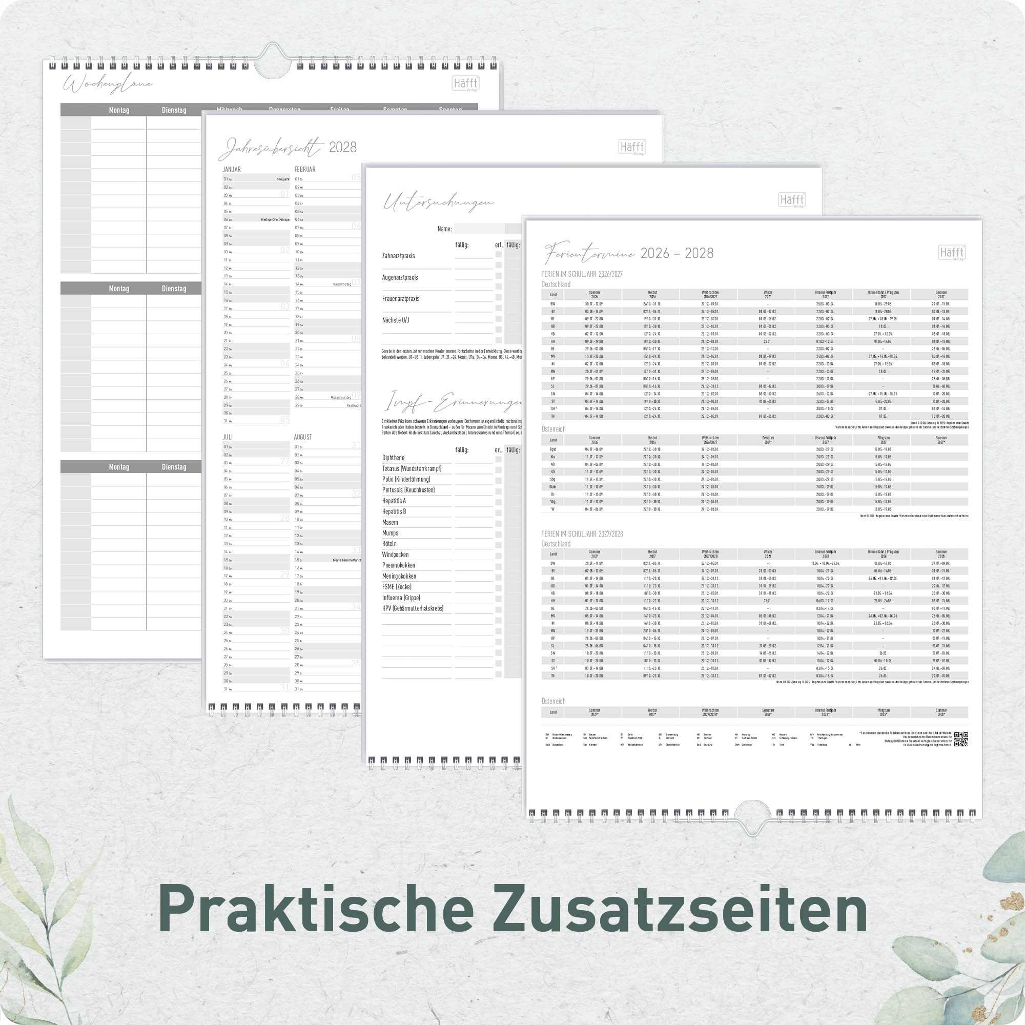 Artikelbild 6 des Artikels “Familienplaner XXL 2027 Wandkalender mit 7 Spalten [Blattgold] “