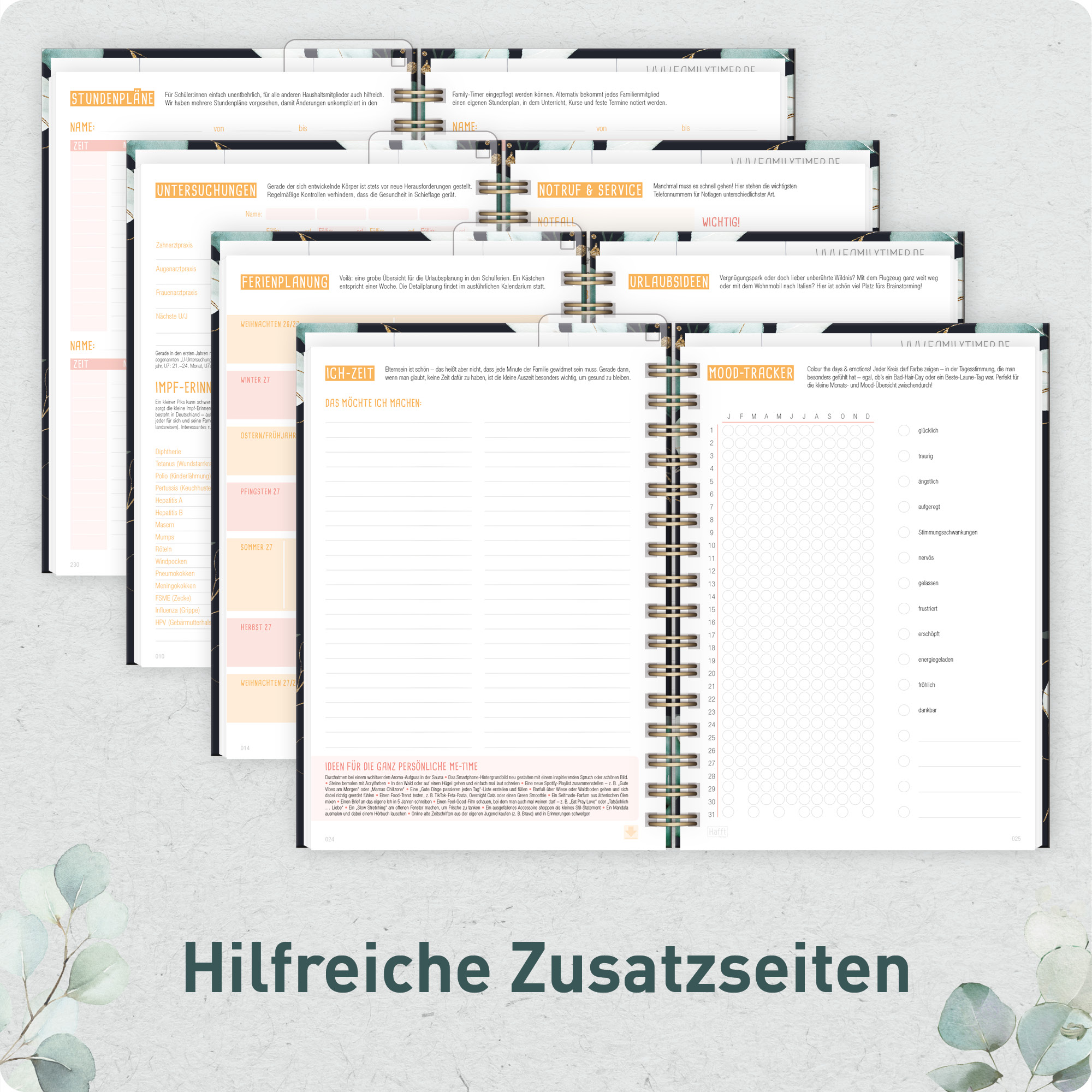 Artikelbild 6 des Artikels “Family-Timer A5 2027 [Mondscheinblüten] “