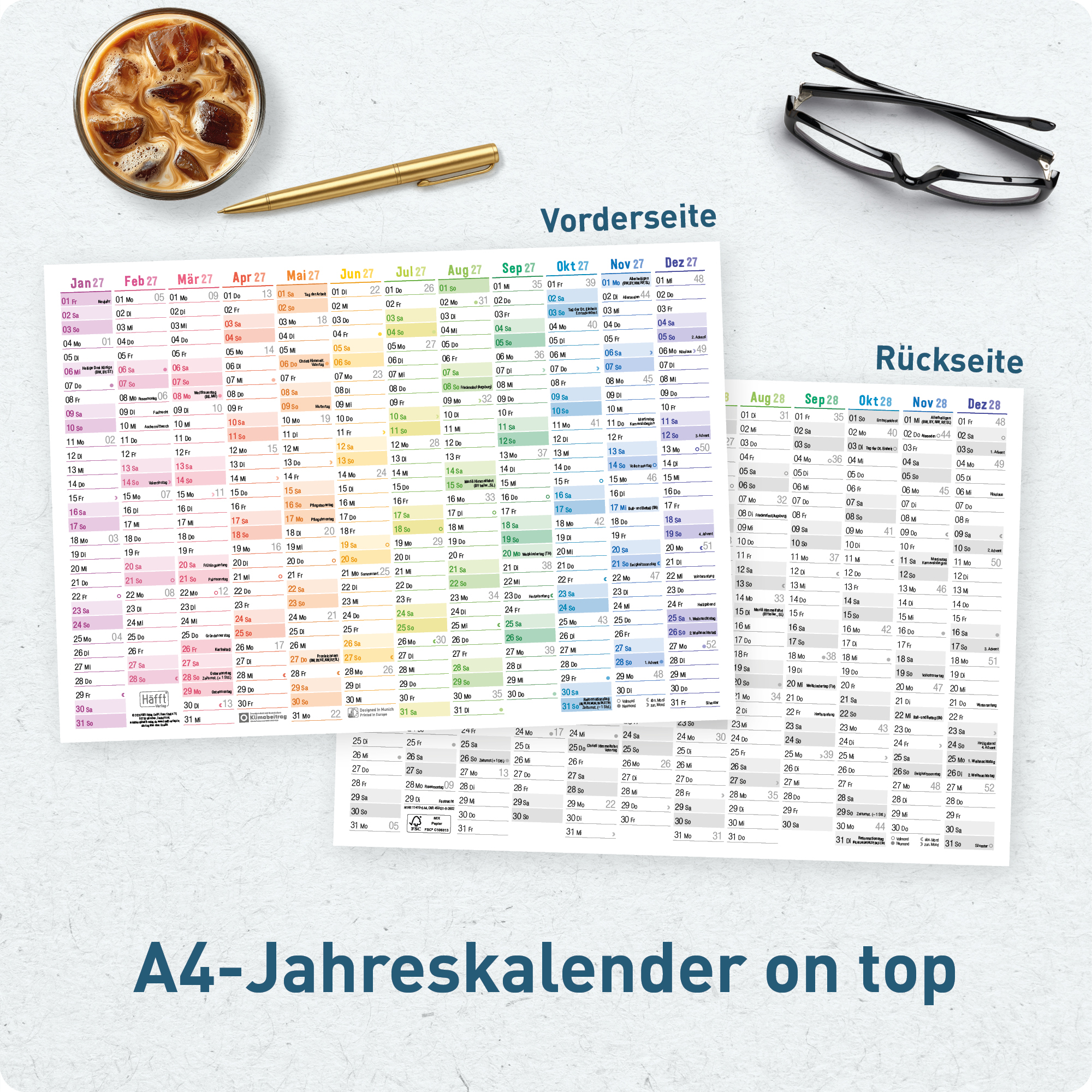 Artikelbild 6 des Artikels “Wandkalender 2027 A1 + quer [Rainbow] “
