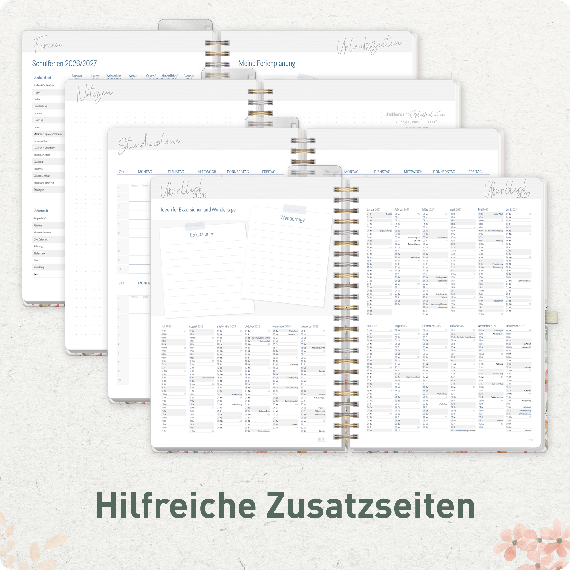 Artikelbild 6 des Artikels “Lehrer-Planer Maxi Deluxe A4+ 26/27 [Wild Blossoms] “