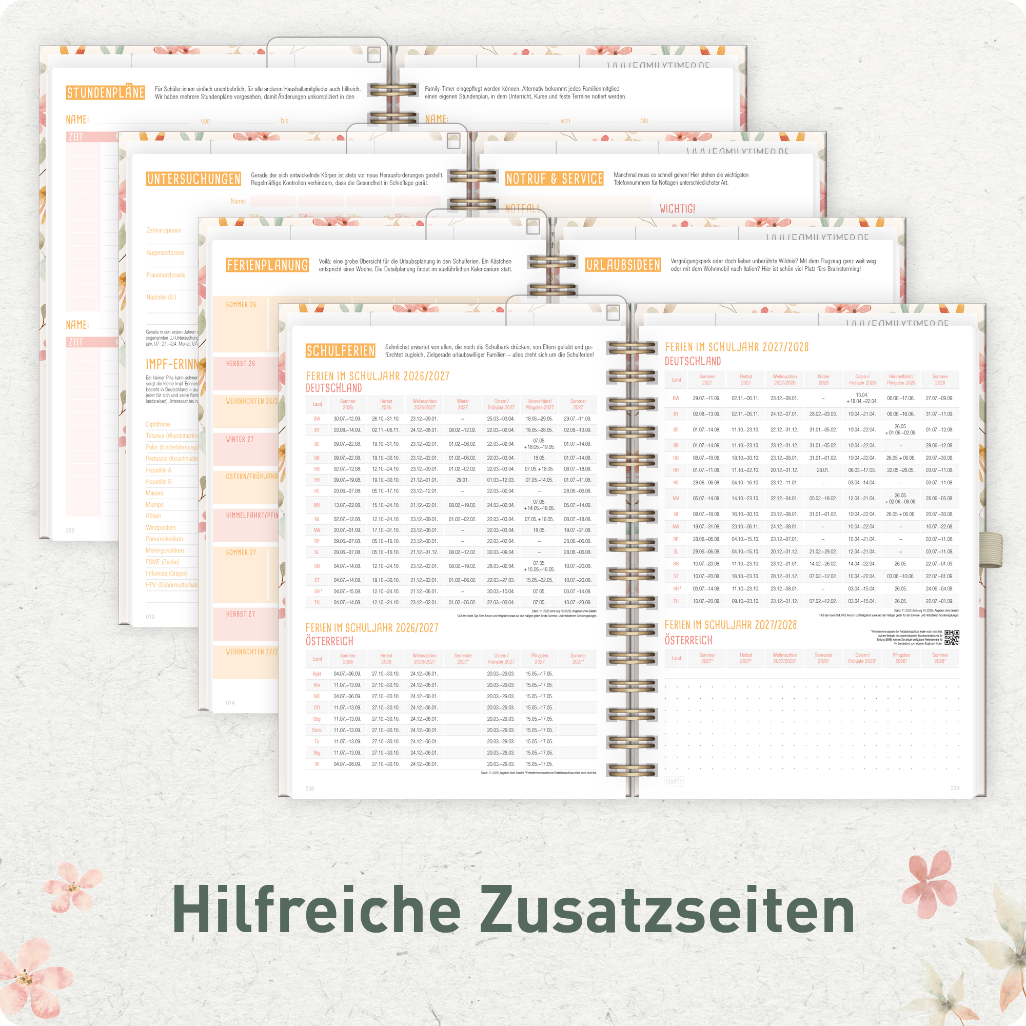 Artikelbild 6 des Artikels “Family-Timer Deluxe A5 2026 2027 [Wild Blossoms] “