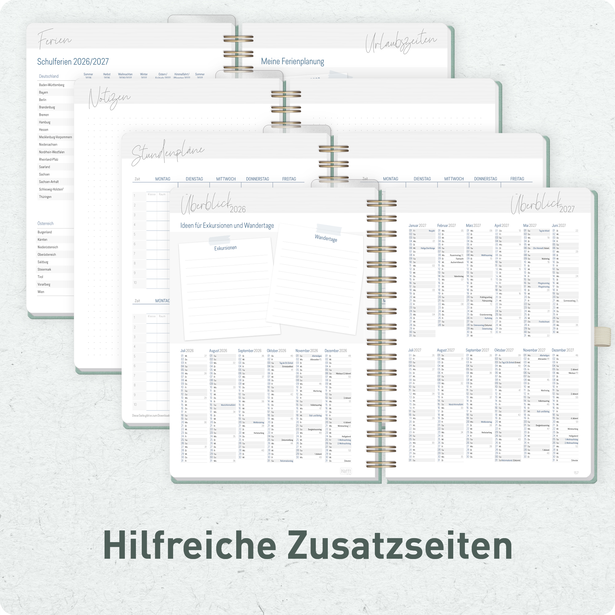 Artikelbild 6 des Artikels “Lehrer-Planer Deluxe A5+ 26/27 [Green Canvas] “