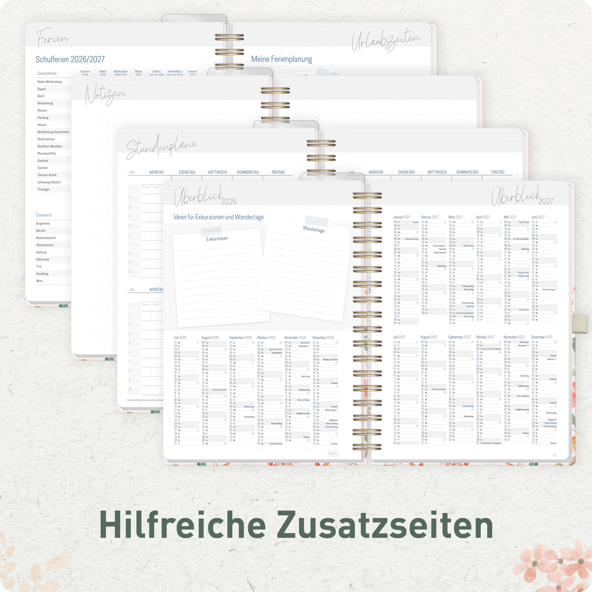 Artikelbild 6 des Artikels “Lehrer-Planer Deluxe A5+ 26/27 [Wild Blossoms] “