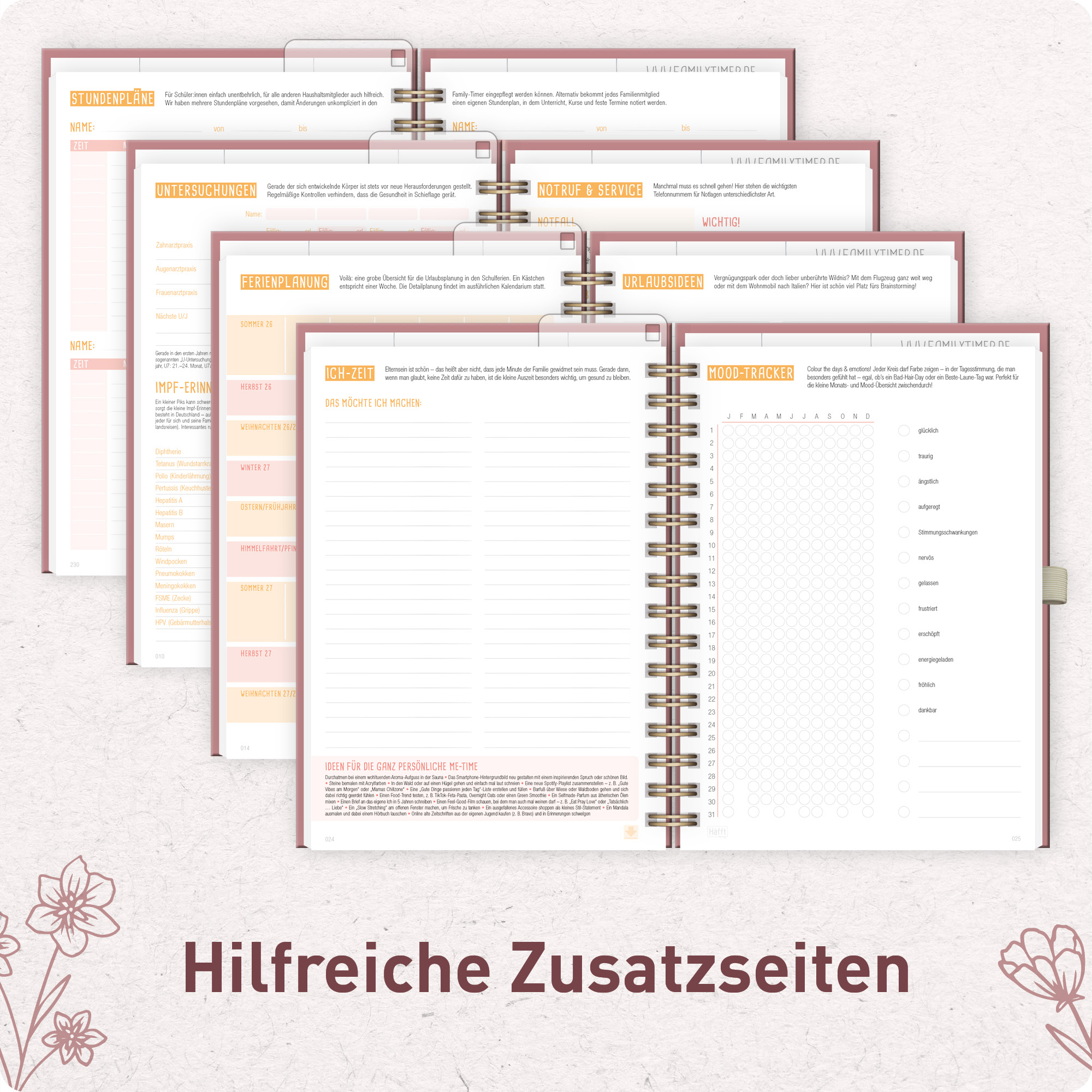 Artikelbild 6 des Artikels “Family-Timer Deluxe A5 2027 [Fine Flowers rosé] “