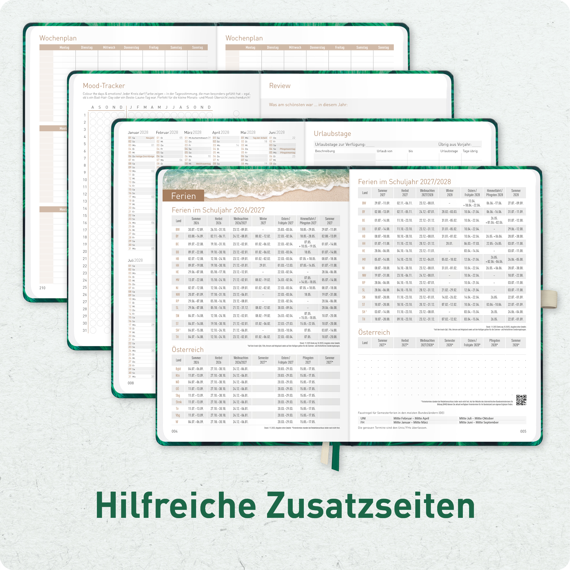 Artikelbild 6 des Artikels “Chäff-Timer Premium A5 2026/2027 [Green Leaves] “