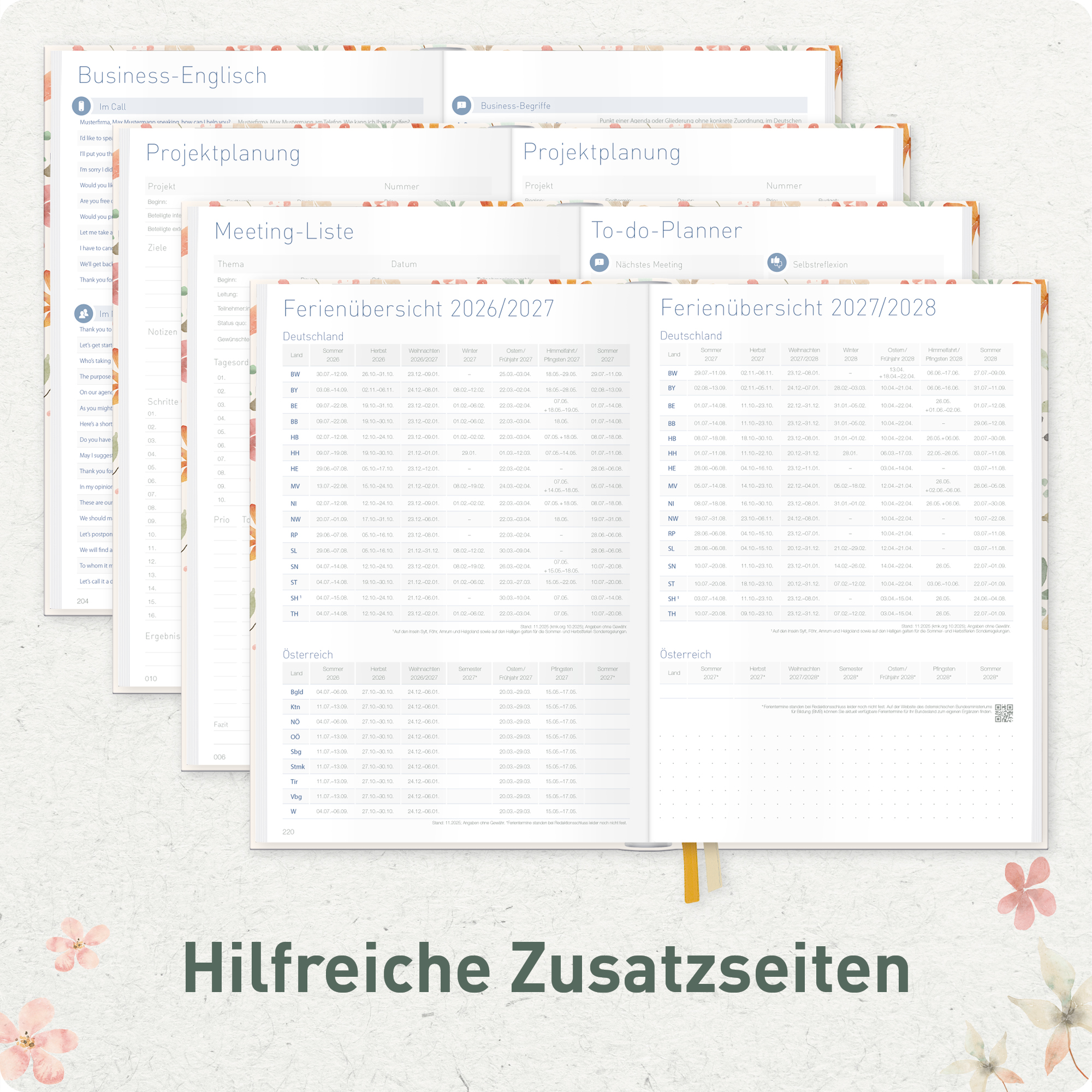 Artikelbild 6 des Artikels “Business-Timer A5 2026/2027 A5 [Wild Blossoms] “