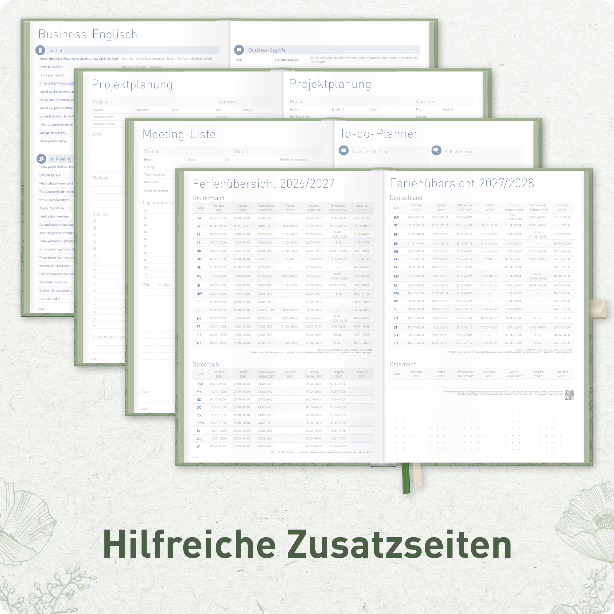 Artikelbild 6 des Artikels “Business-Timer Deluxe A5 2026/2027 [Green Poppy] “