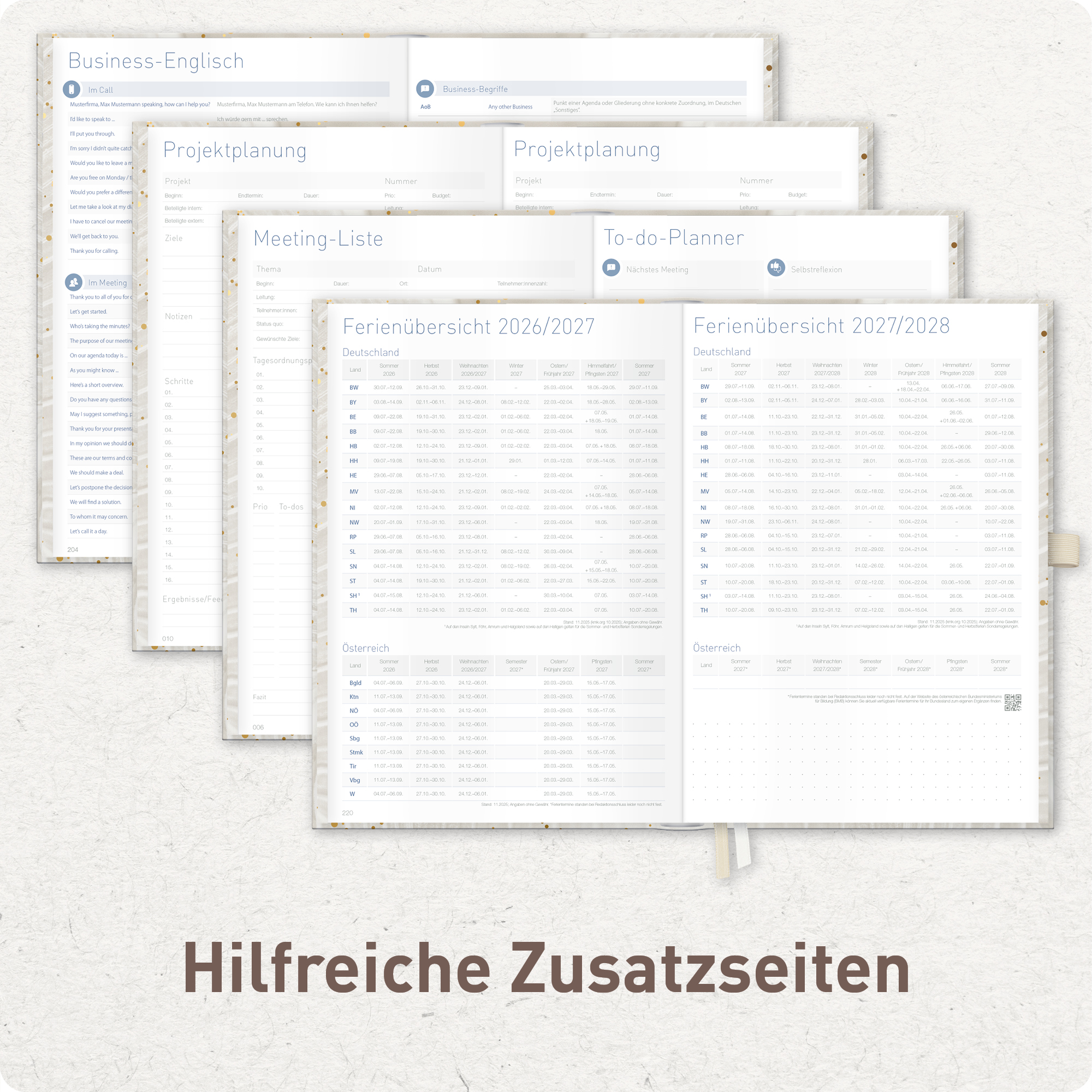 Artikelbild 6 des Artikels “Business-Timer Deluxe A5 2026/2027 [Sparkling Leaf] “