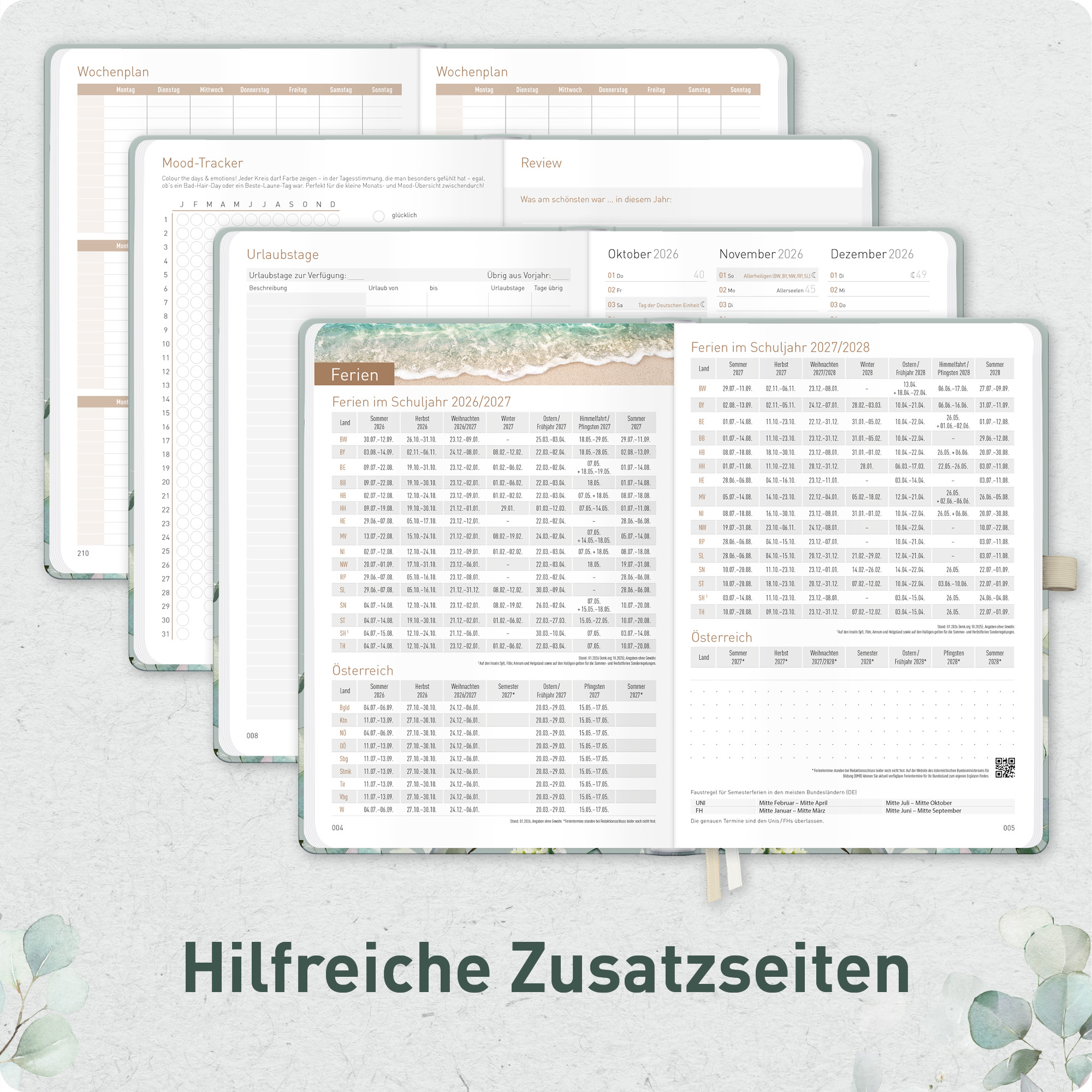 Artikelbild 6 des Artikels “Chäff-Timer Premium A5 2027 [Minty Leaves] “