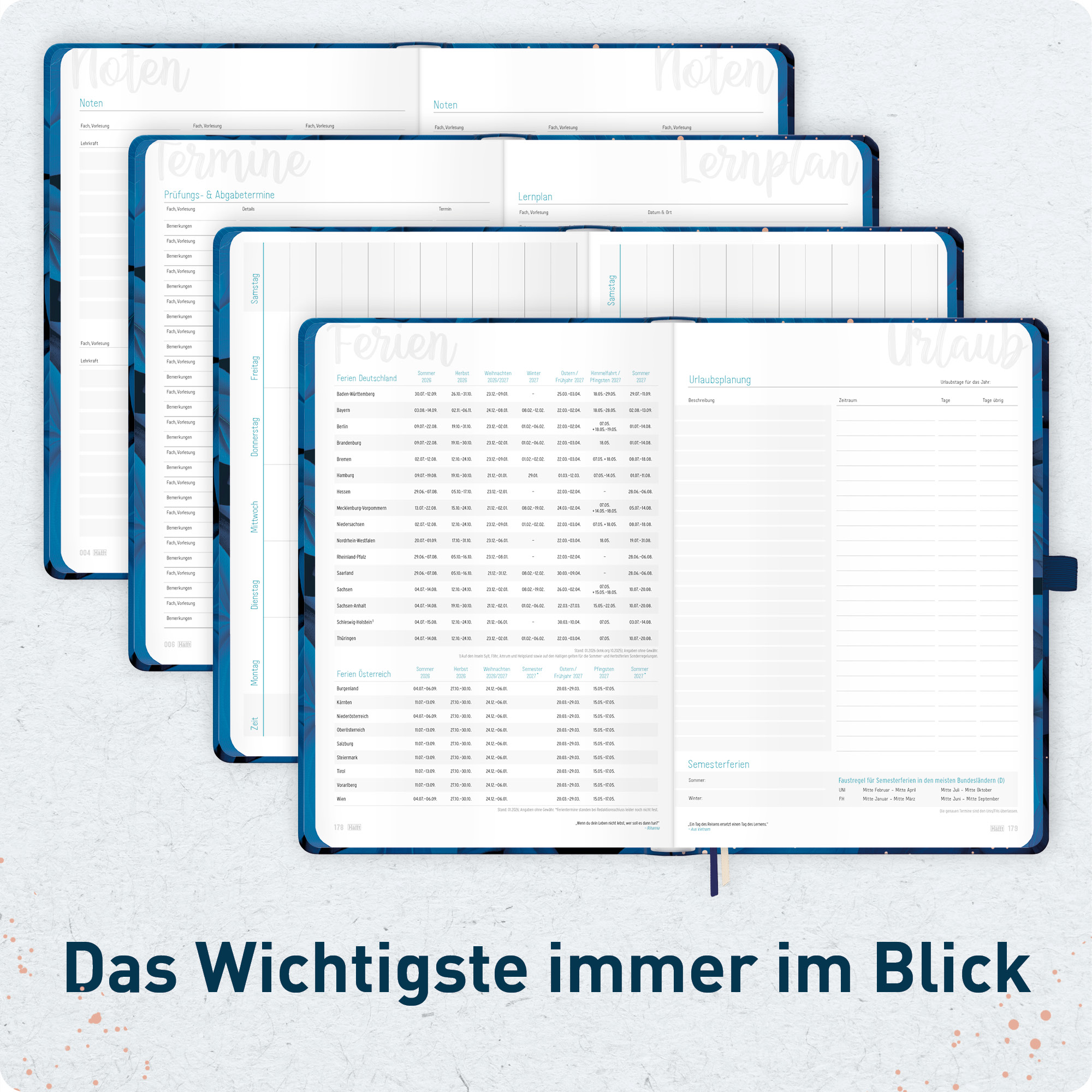 Artikelbild 6 des Artikels “Häfft-Timer Deluxe A5 2026/2027 [Midnight Leaves] “