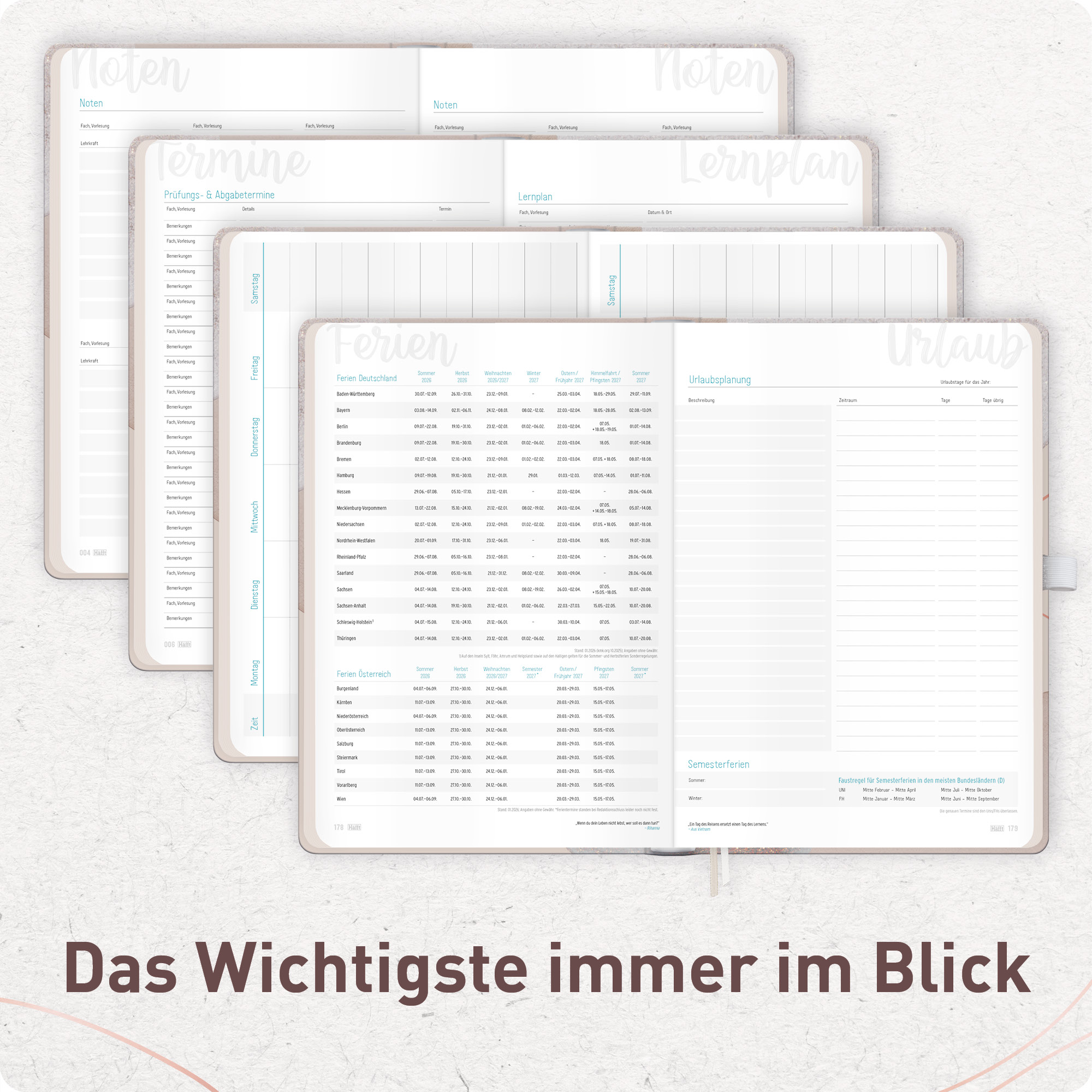 Artikelbild 6 des Artikels “Häfft-Timer Deluxe A5 2026/2027 [Soft Beige] “