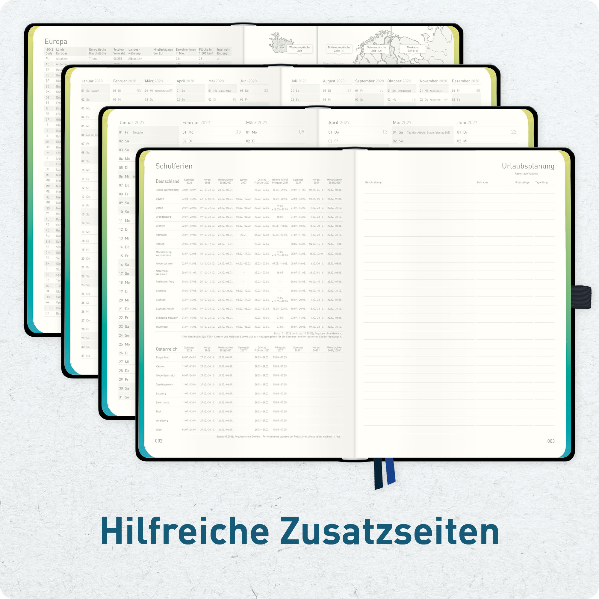 Artikelbild 6 des Artikels “Wochen-Notiz-Kalender 2026/2027 A5 [Black Rainbow] “