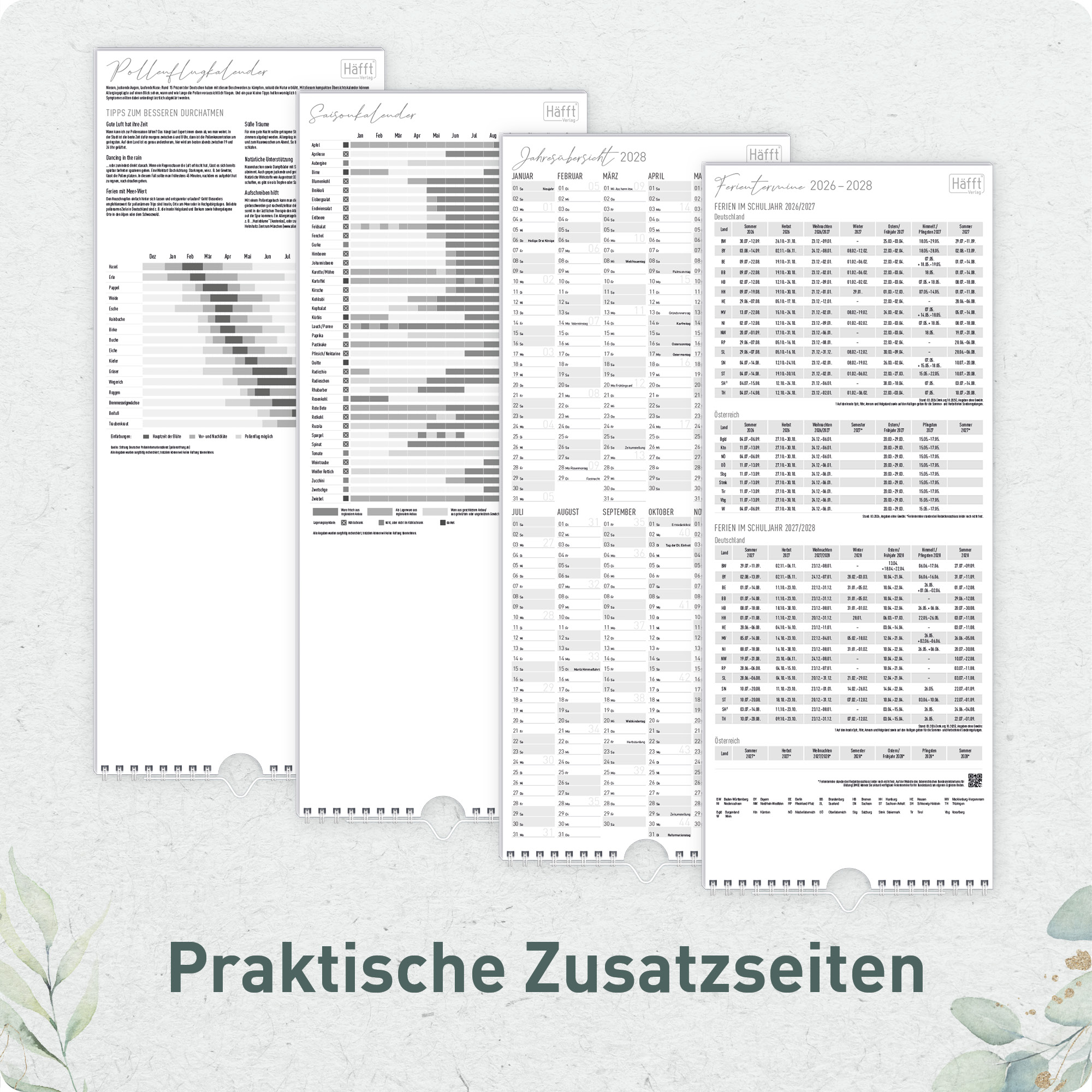 Artikelbild 6 des Artikels “Planer für Zwei 2027 Wandkalender mit 3 Spalten [Blattgold] “