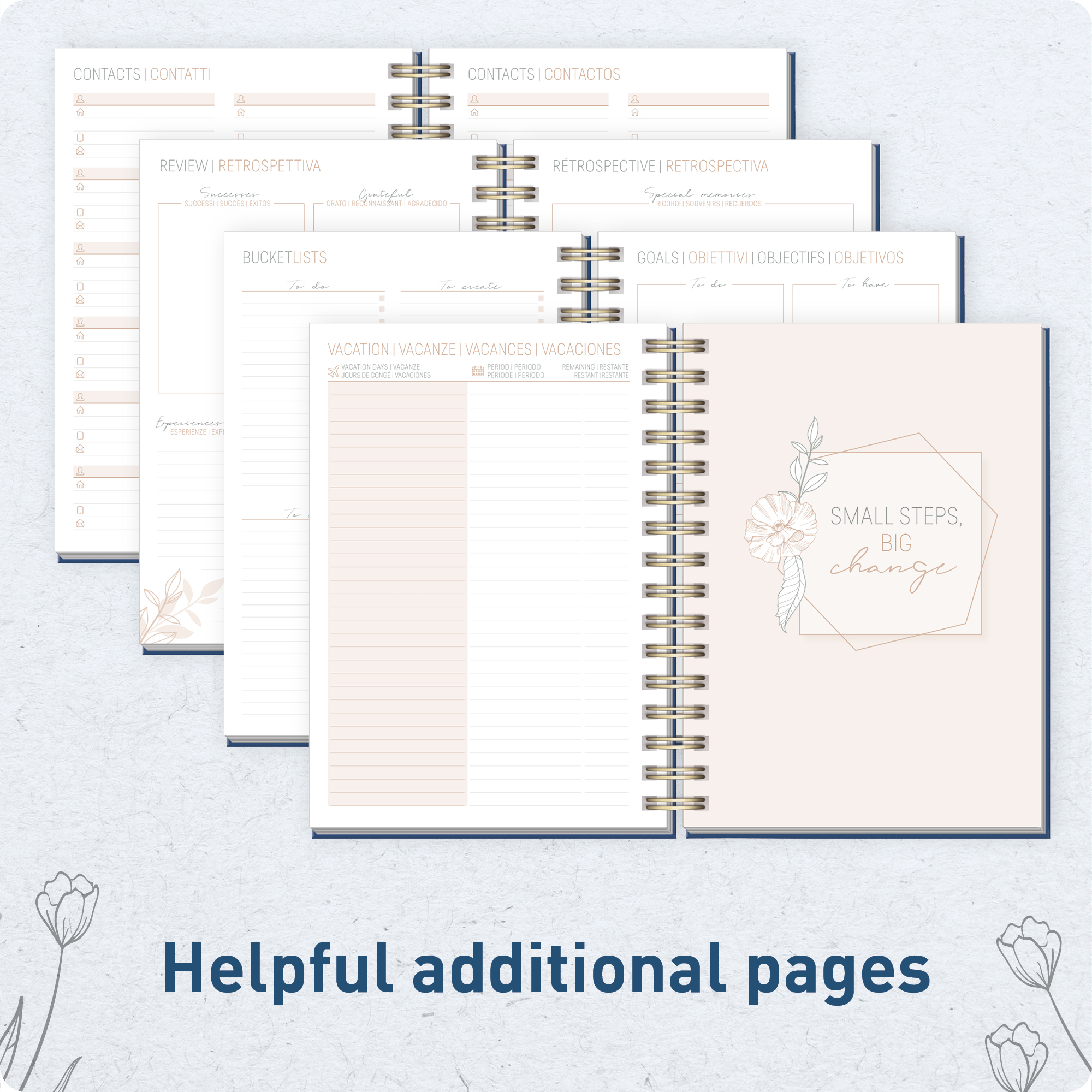 Artikelbild 6 des Artikels “Lieblings-Timer A5 2026/2027 A5 auf Englisch (+ IT/FR/ES) [Night Flower] “