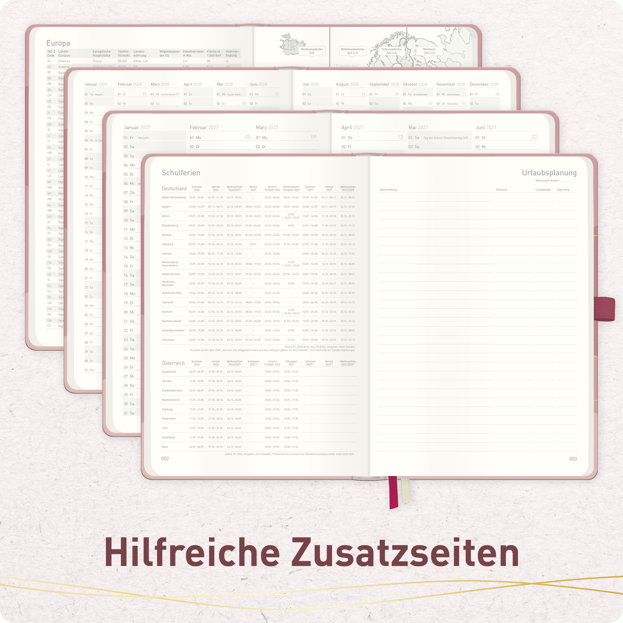 Artikelbild 6 des Artikels “Wochen-Notiz-Kalender A5 2027 A5 [Rosé Waves] “