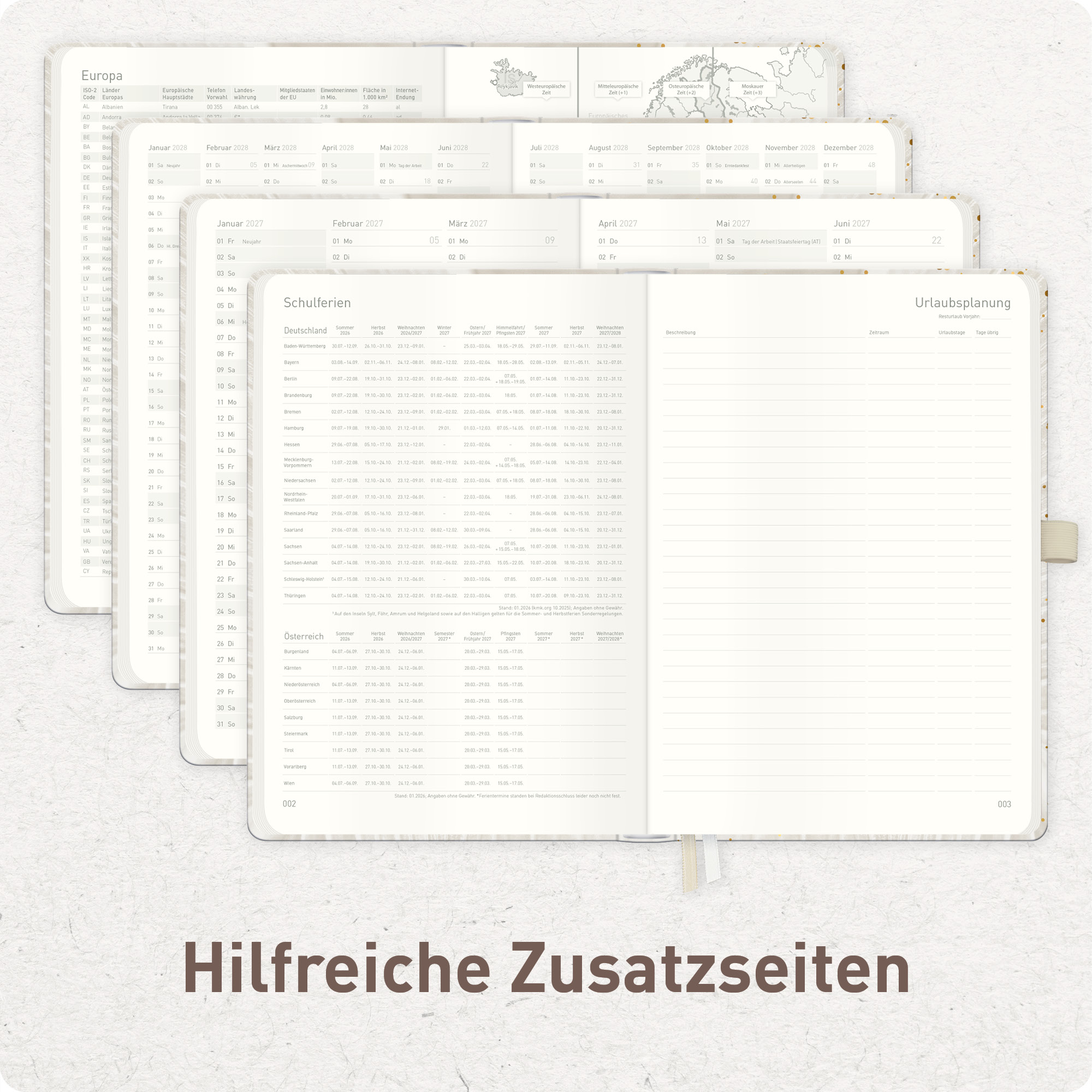 Artikelbild 6 des Artikels “Wochen-Notiz-Kalender A5 2027 [Sparkling Leaf] “