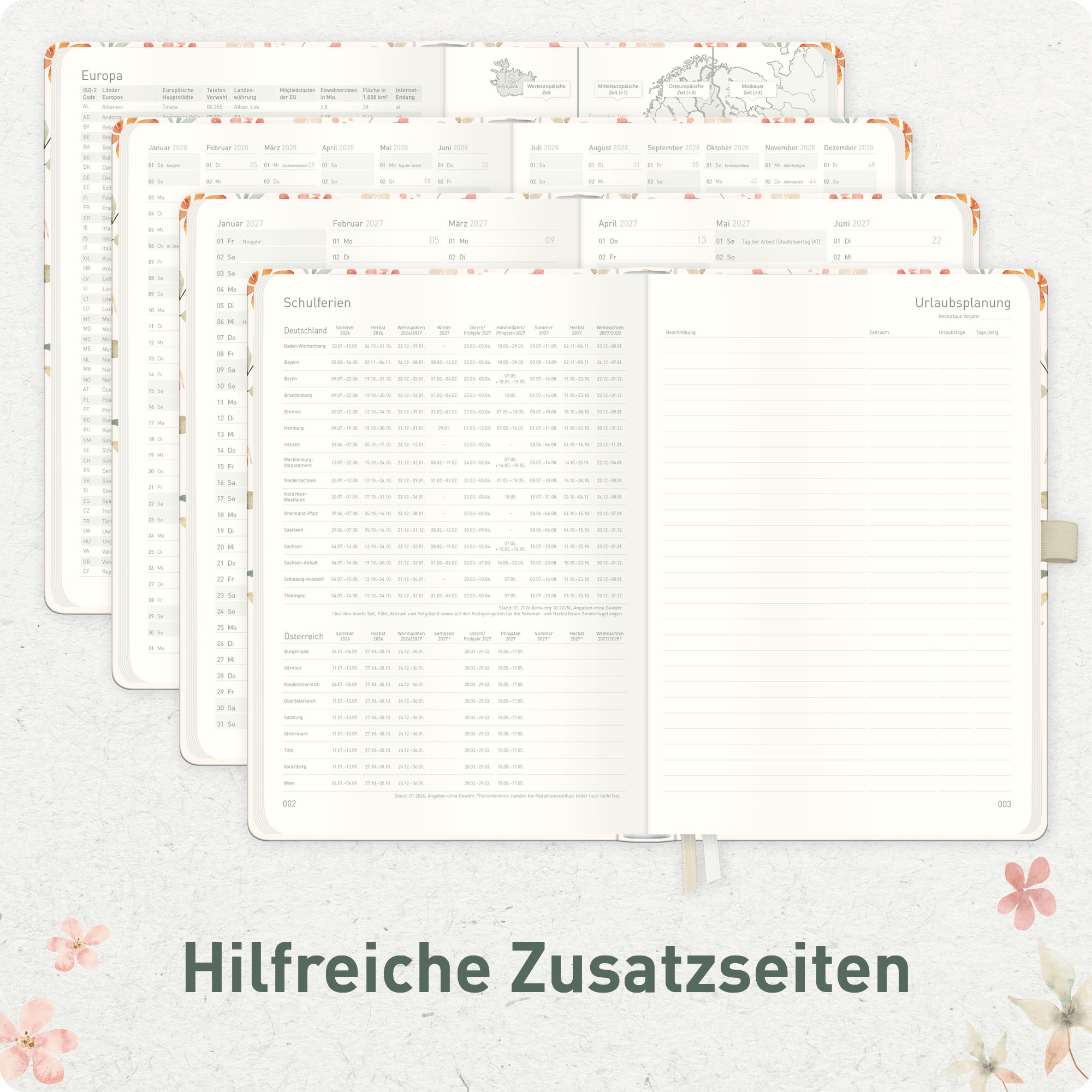 Artikelbild 6 des Artikels “Wochen-Notiz-Kalender A5 2027 [Wild Blossoms] “