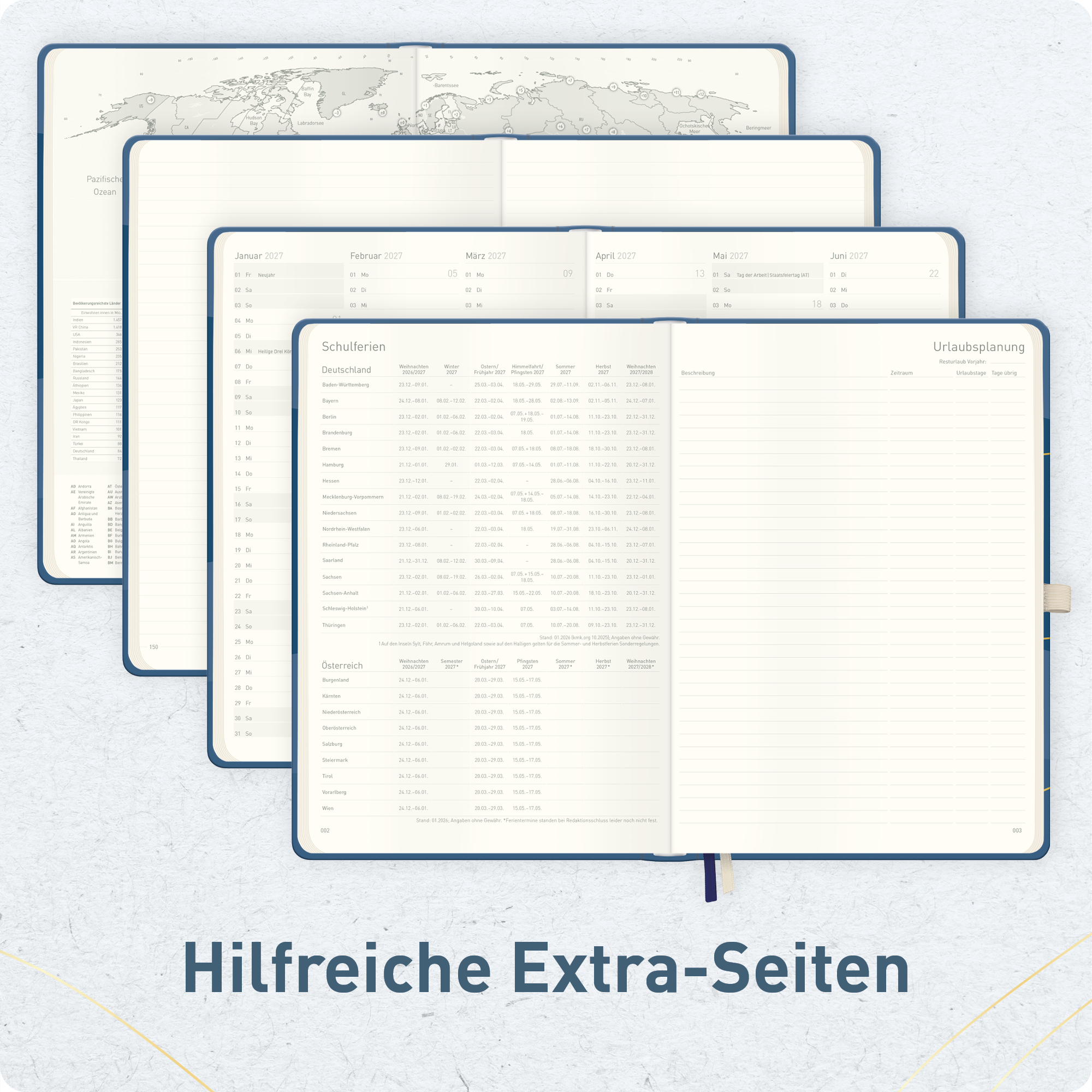 Artikelbild 6 des Artikels “Wochen-Notiz-Kalender A4 2027 [Blue Waves] “