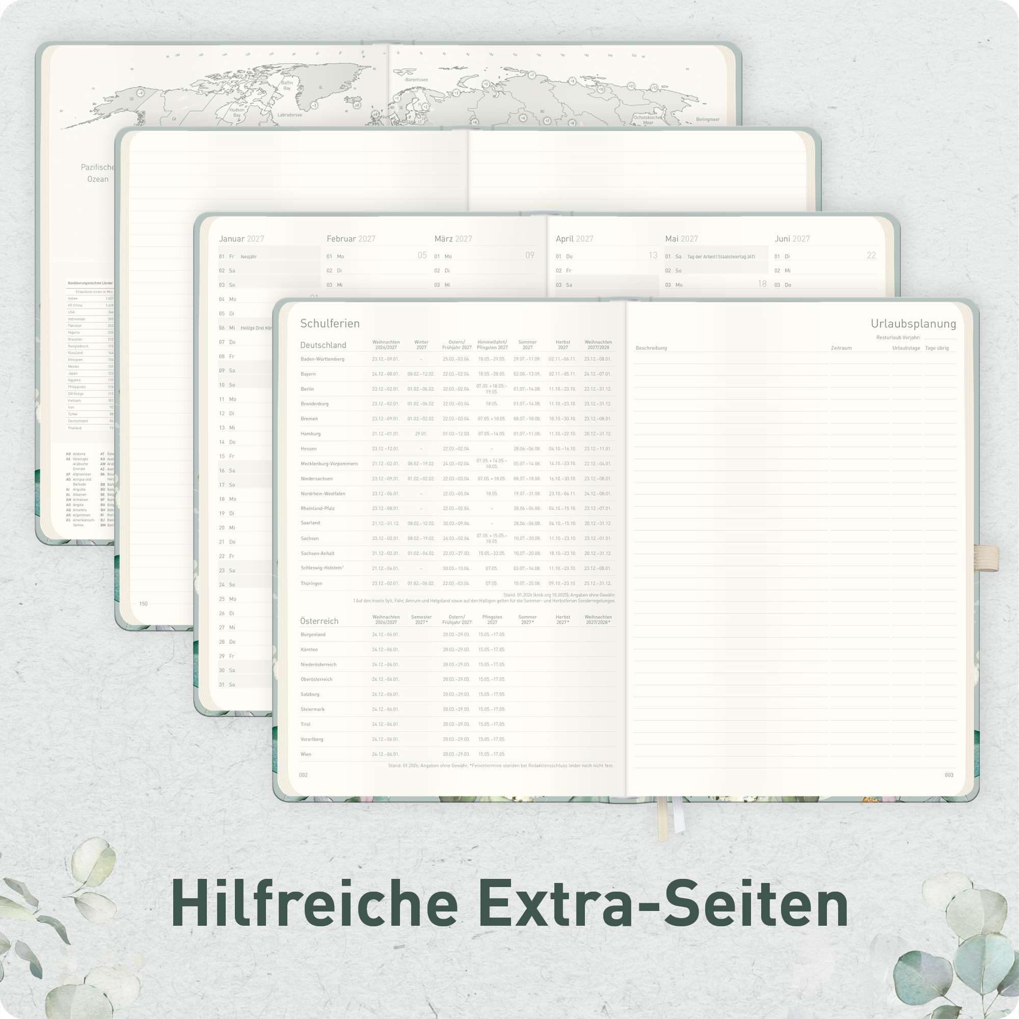 Artikelbild 6 des Artikels “Wochen-Notiz-Kalender A4 2027 [Minty Leaves] “