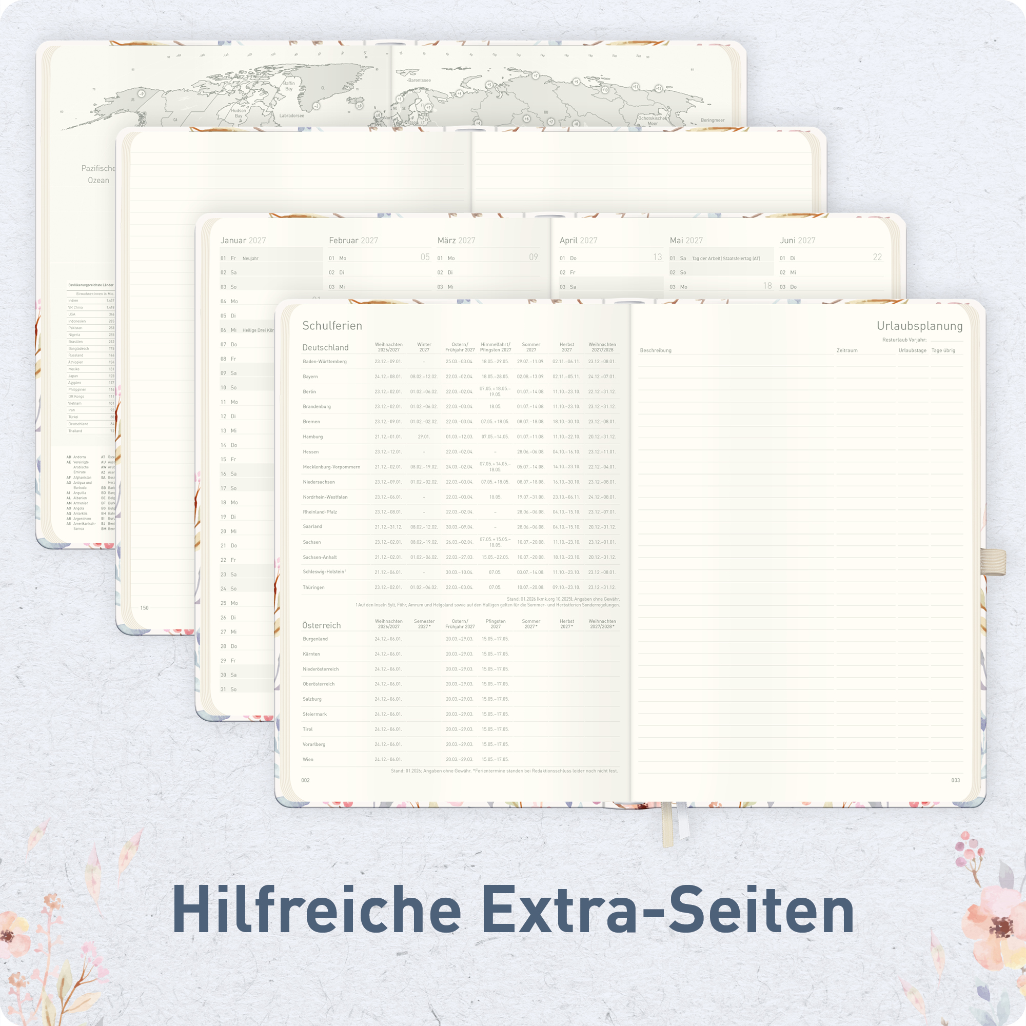 Artikelbild 6 des Artikels “Wochen-Notiz-Kalender A4 2027 [Sweet Flowers] “
