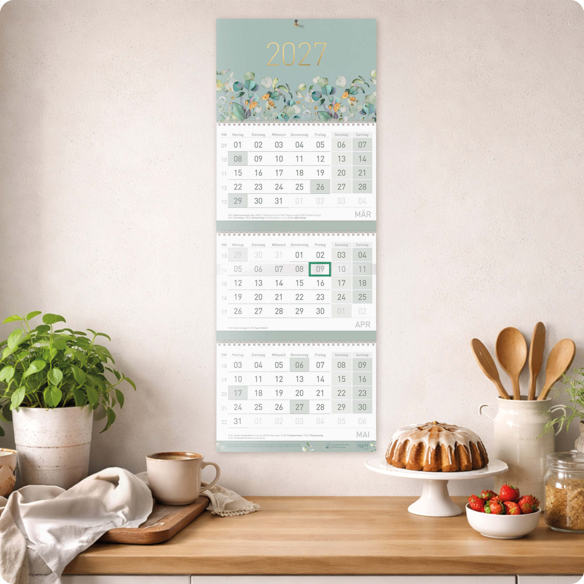 Artikelbild 6 des Artikels “3-Monatskalender 2027 [Minty Leaves] “