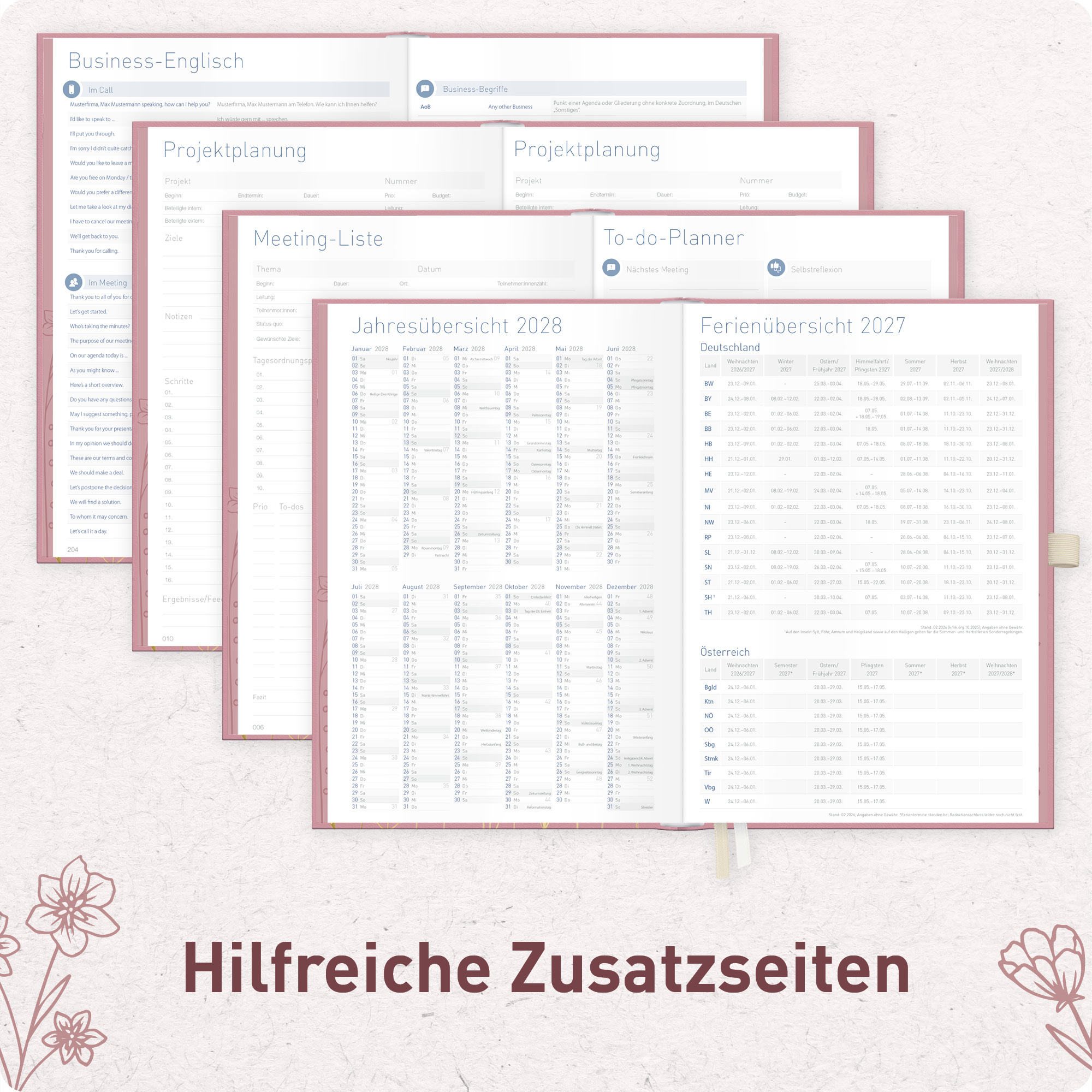 Artikelbild 6 des Artikels “Business-Timer Deluxe A5 2027 [Fine Flowers rosé] “