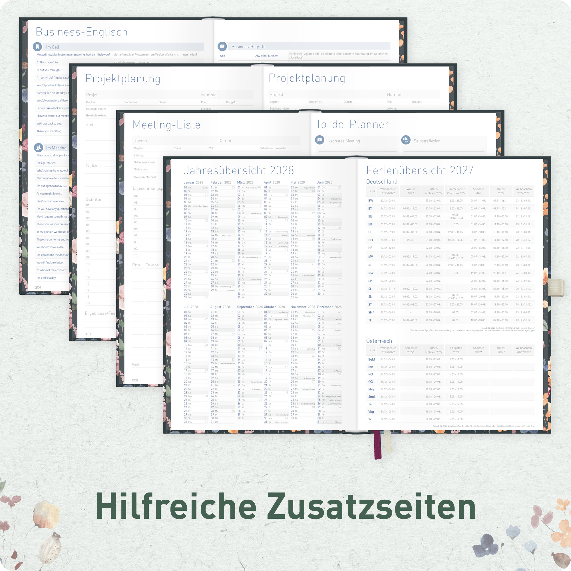 Artikelbild 6 des Artikels “Business-Timer Deluxe A5 2027 [Flower Inspiration] “