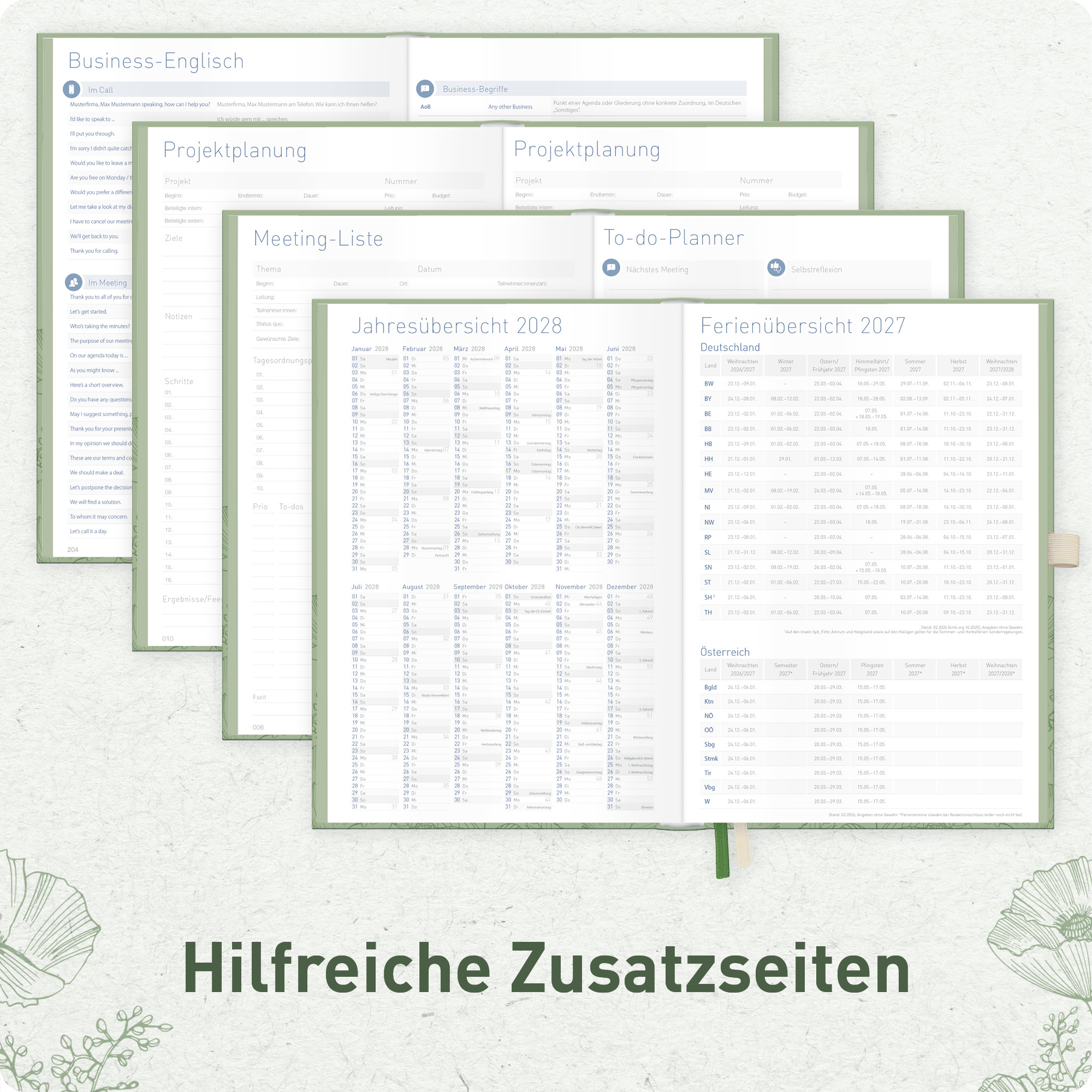 Artikelbild 6 des Artikels “Business-Timer Deluxe A5 2027 [Green Poppy] “