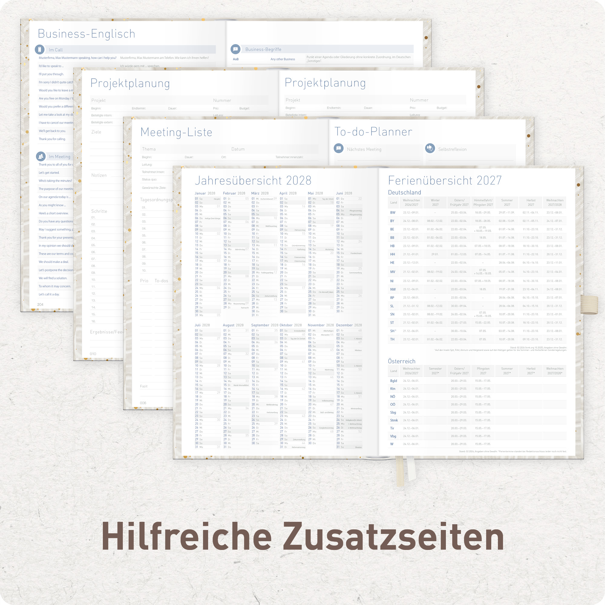Artikelbild 6 des Artikels “Business-Timer Deluxe A5 2027 [Sparkling Leaf] “