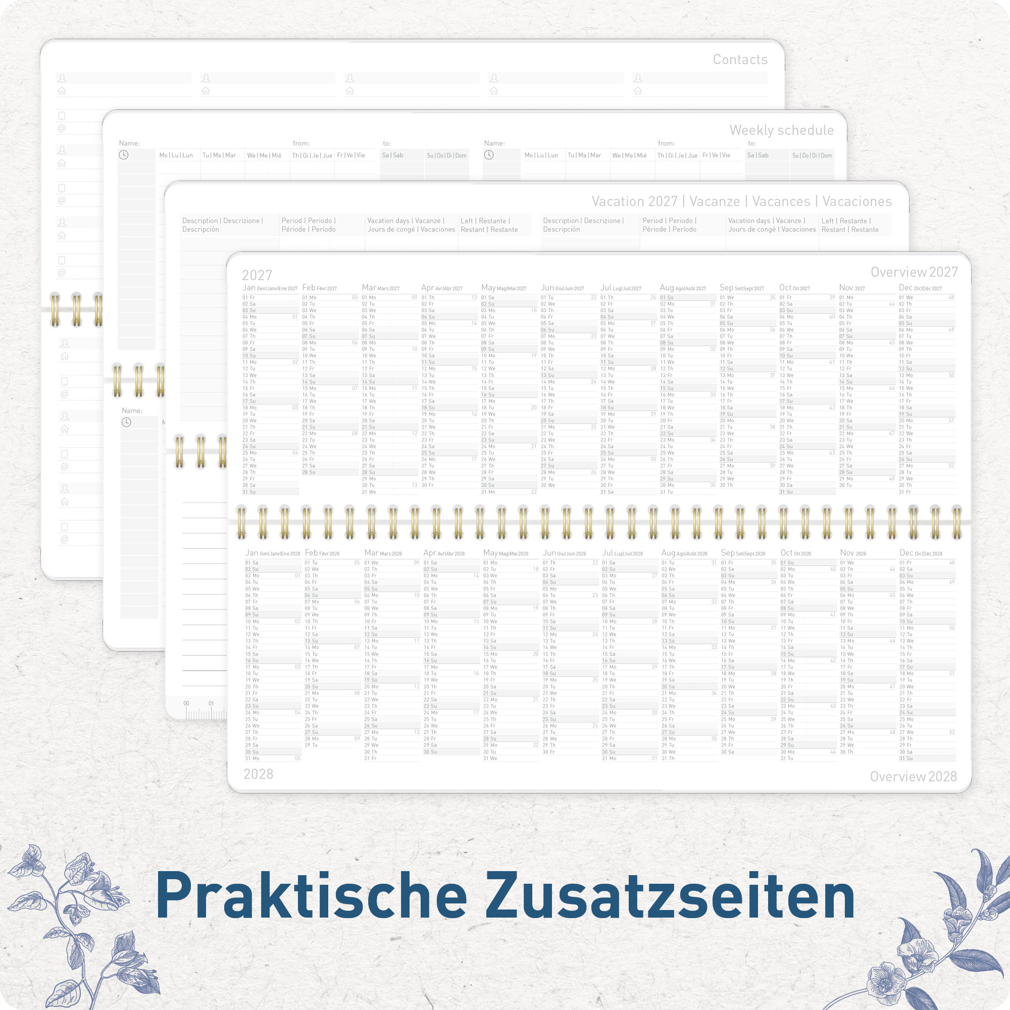 Artikelbild 6 des Artikels “Internationaler Wochen-Tischkalender quer 2027 [Fine Style] “