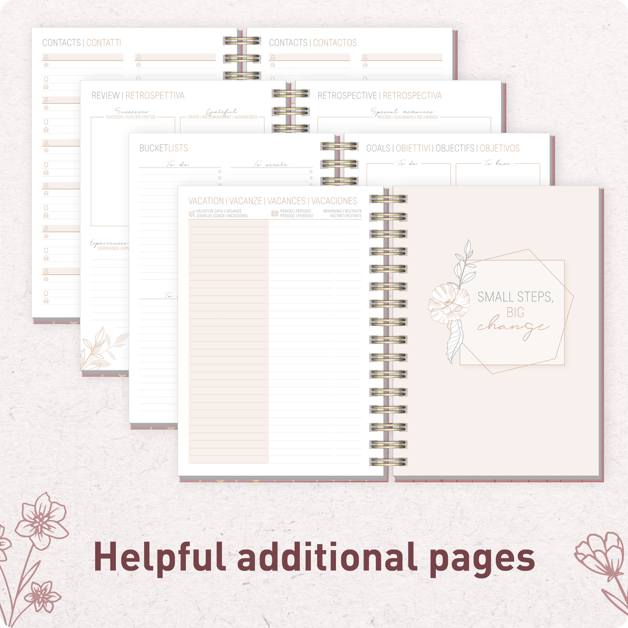 Artikelbild 6 des Artikels “Lieblings-Timer A5 2027 Englisch (+ IT/FR/ES) [Fine Flowers] “