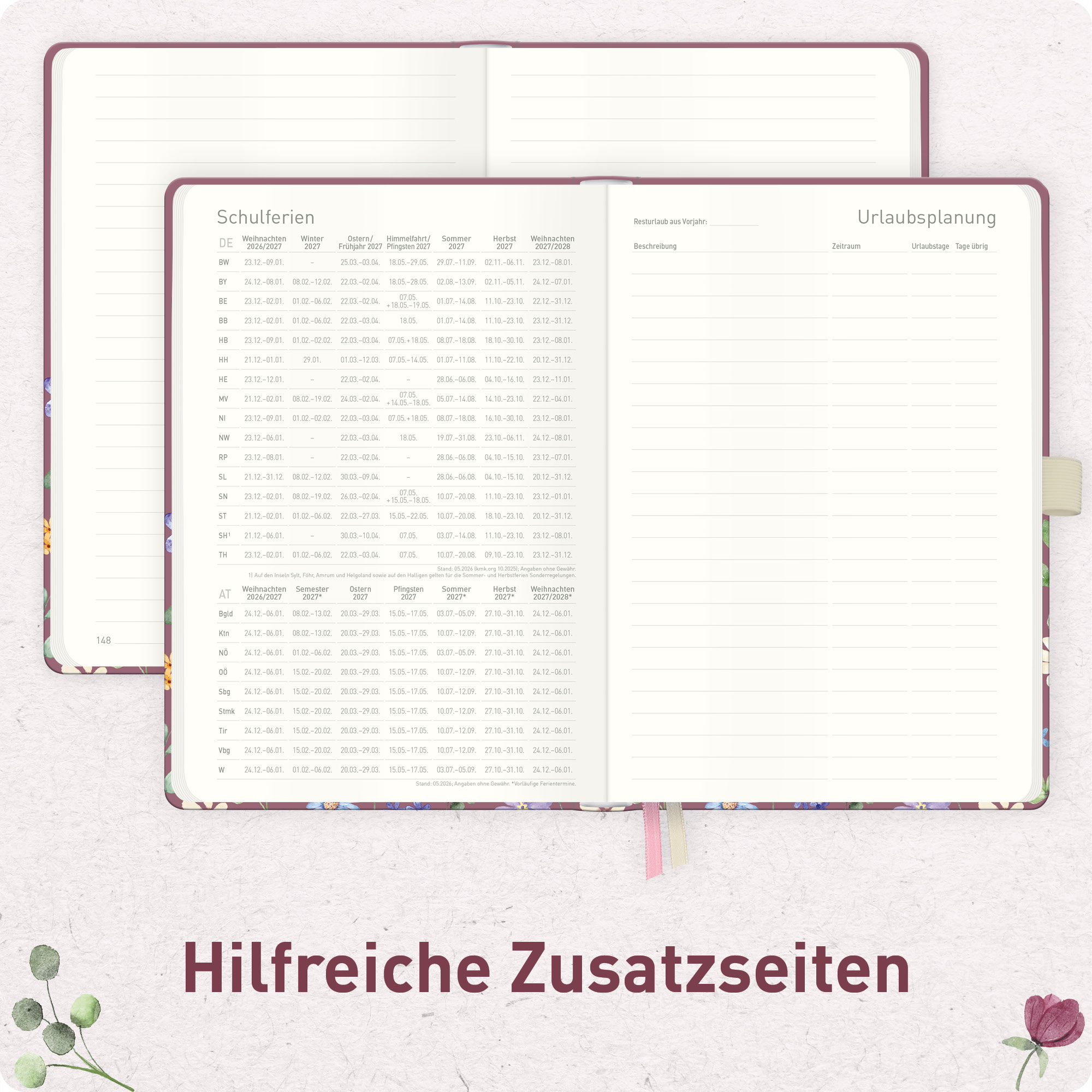 Artikelbild 6 des Artikels “Wochen-Notiz-Kalender A6 2027 [Berry Blossoms] “