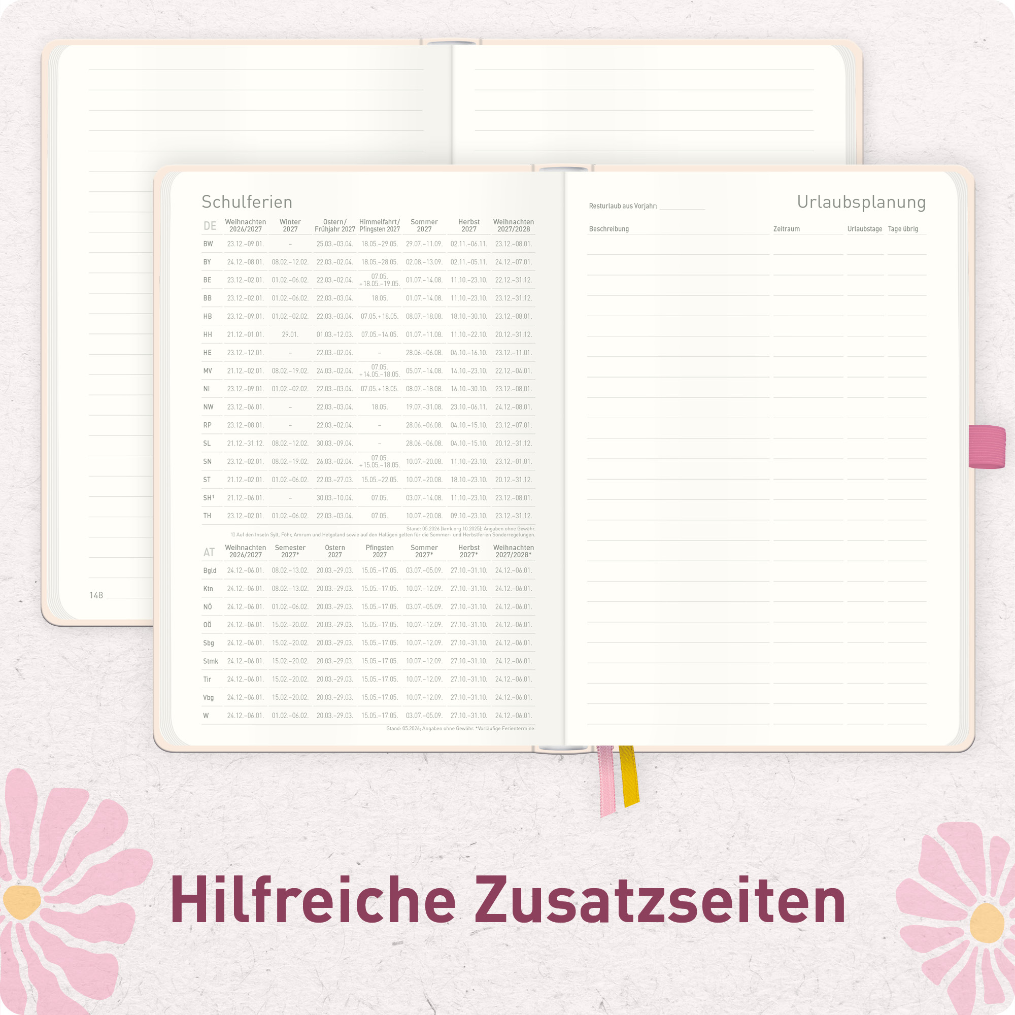Artikelbild 6 des Artikels “Wochen-Notiz-Kalender A6 2027 [Pink Flowers] “