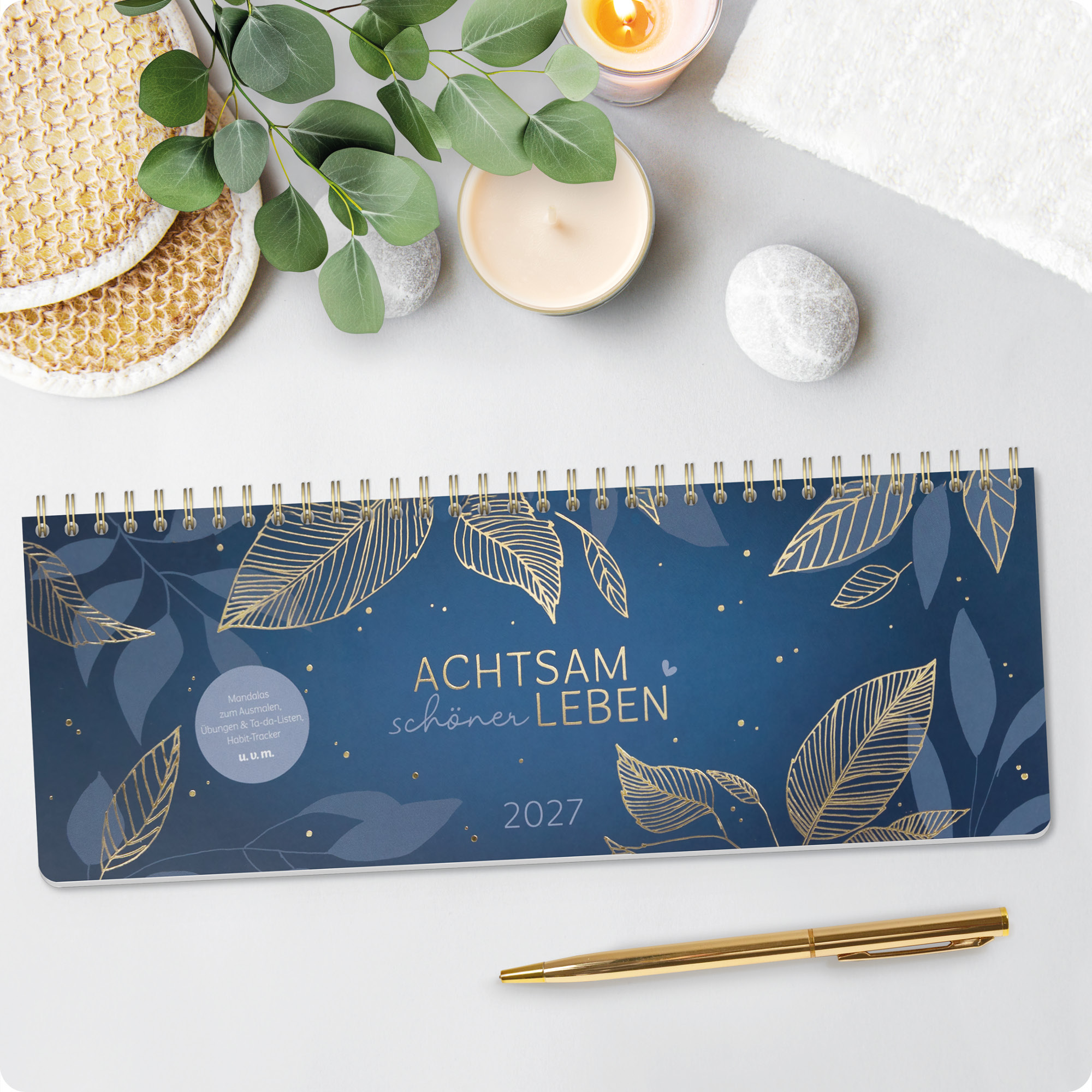 Artikelbild 6 des Artikels “Wochen-Tischkalender 2027 quer Achtsamkeitskalender [Dream Leaves] “