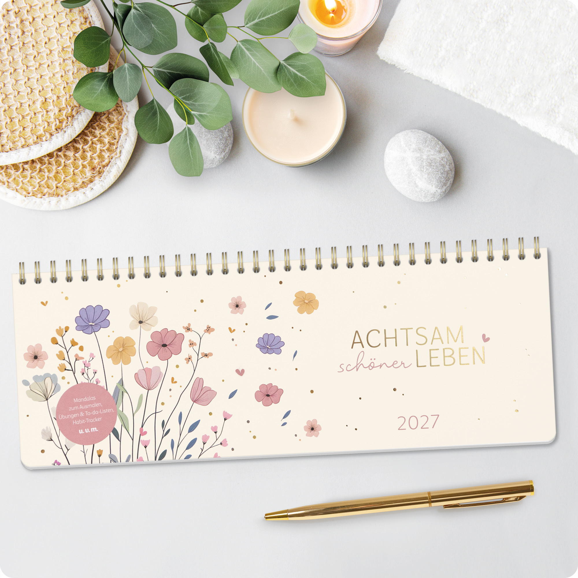 Artikelbild 6 des Artikels “Wochen-Tischkalender 2027 quer Achtsamkeitskalender [Flower Joy] “