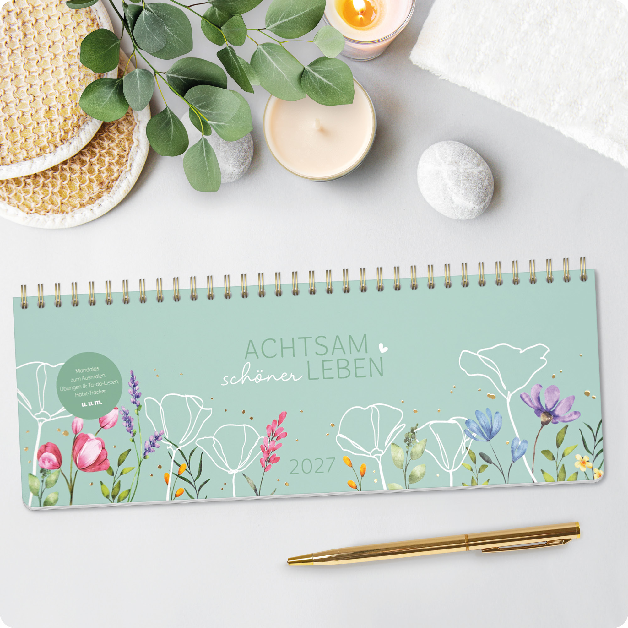 Artikelbild 6 des Artikels “Wochen-Tischkalender 2027 quer Achtsamkeitskalender [Spring Flower] “