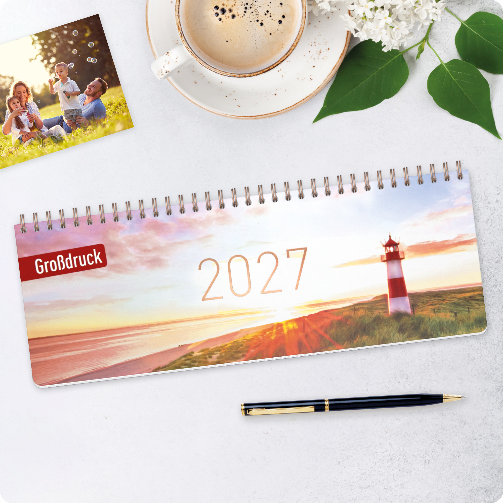 Artikelbild 6 des Artikels “Wochen-Tischkalender 2027 Großdruckkalender quer [Leuchtturm] “