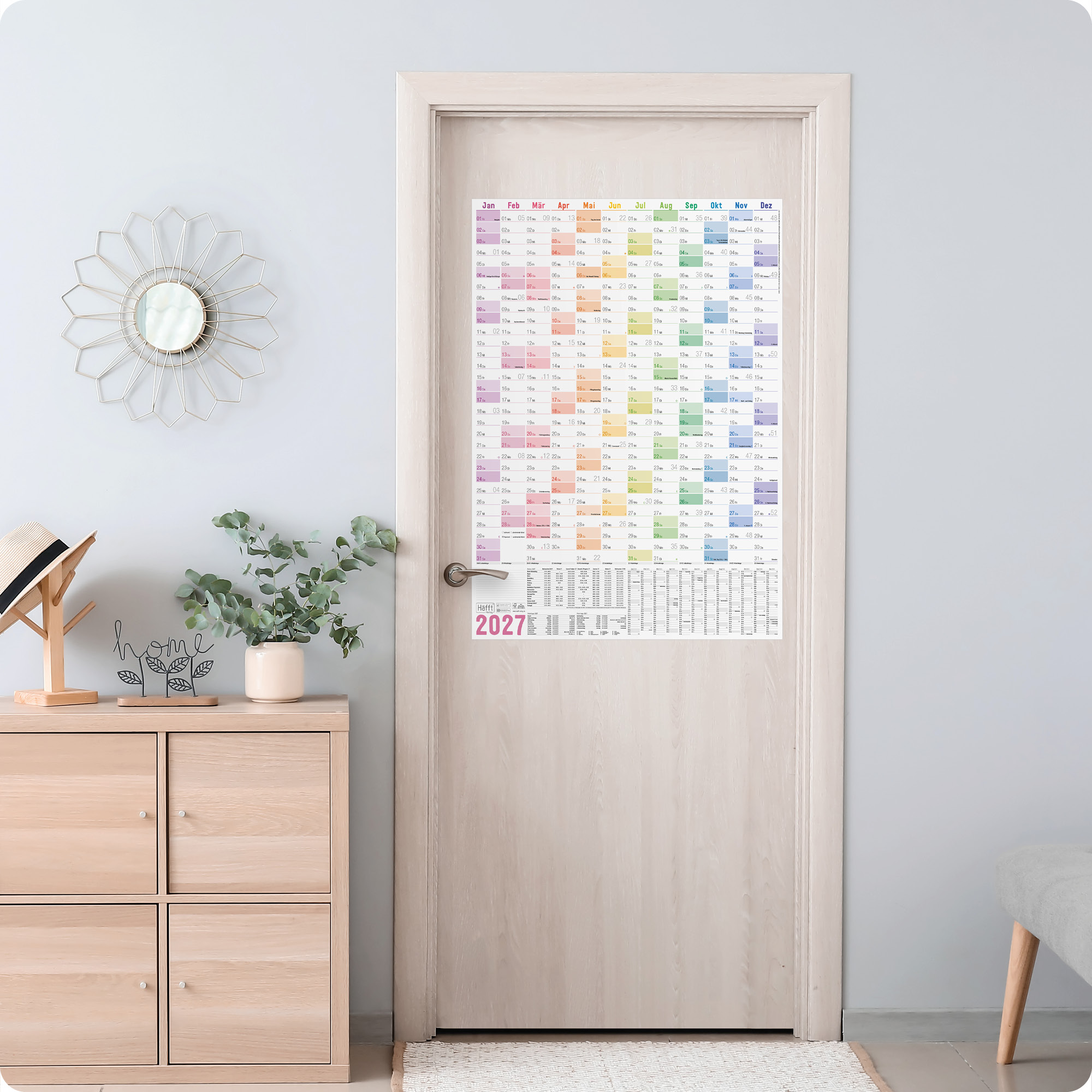 Artikelbild 6 des Artikels “Wandkalender 2027 A1+ gerollt abwischbar [Rainbow] “