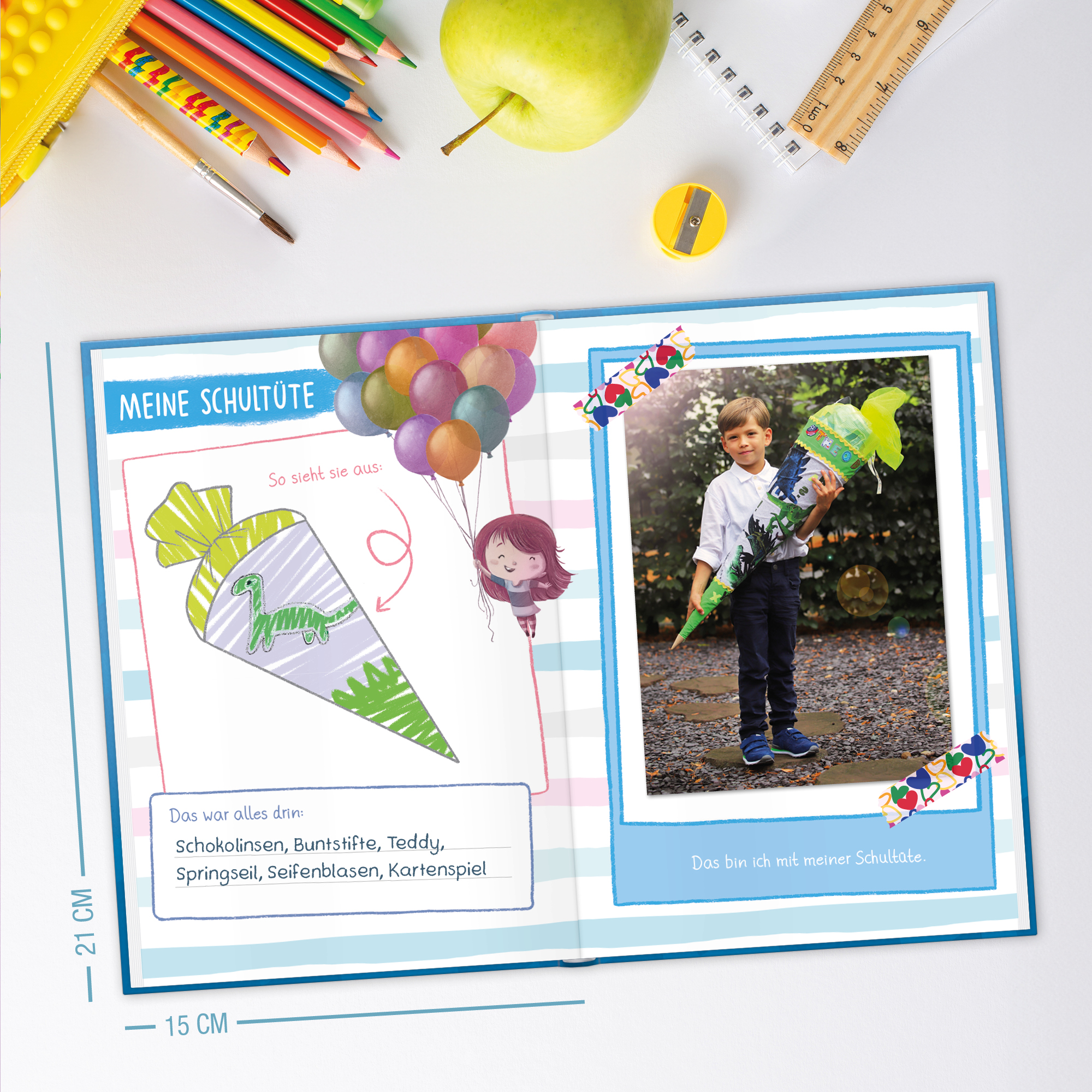 Artikelbild 6 des Artikels “Endlich Schulkind A5 zur Einschulung [Dino] “