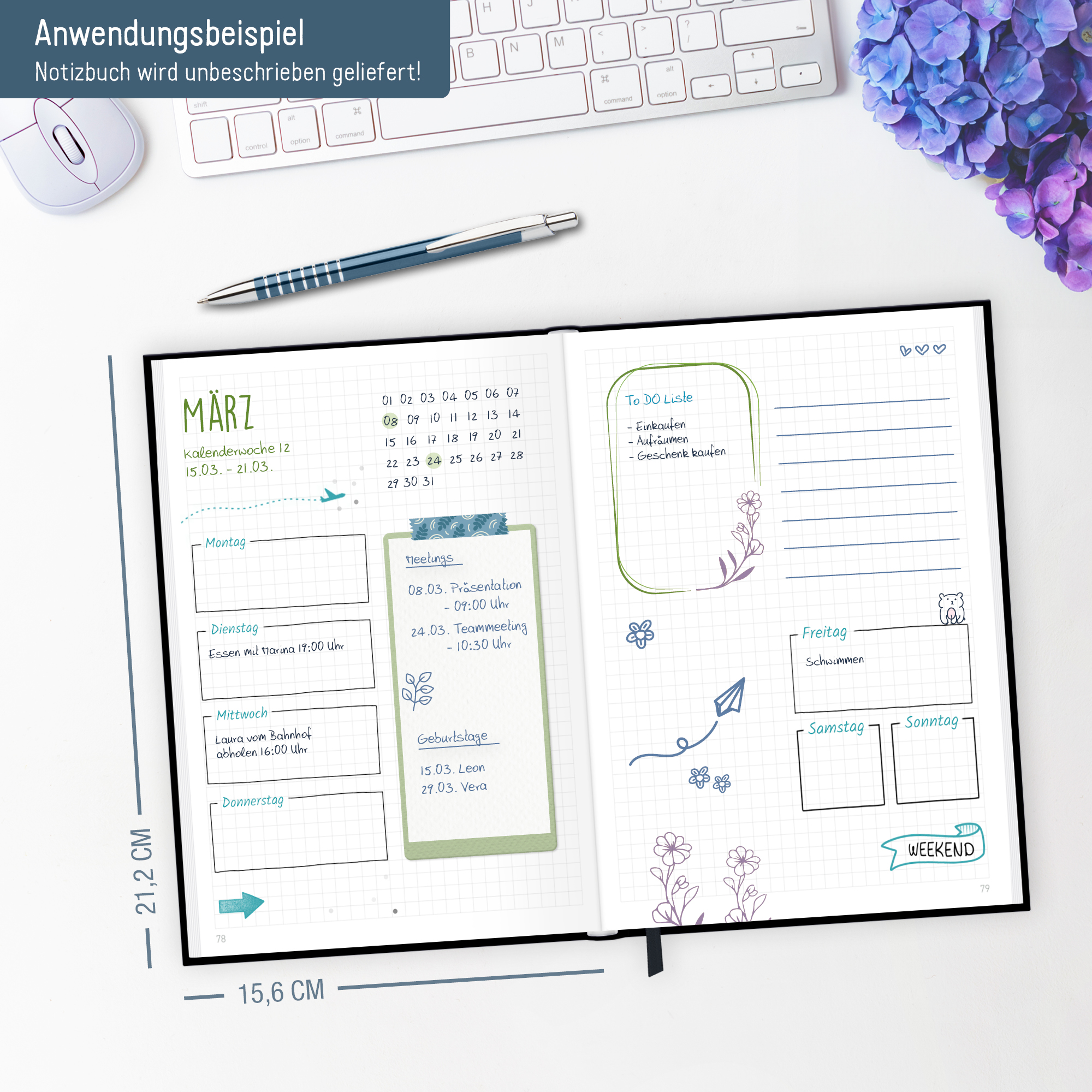 Artikelbild 6 des Artikels “Notizbuch Classic kariert A5+  [Black Edition] “