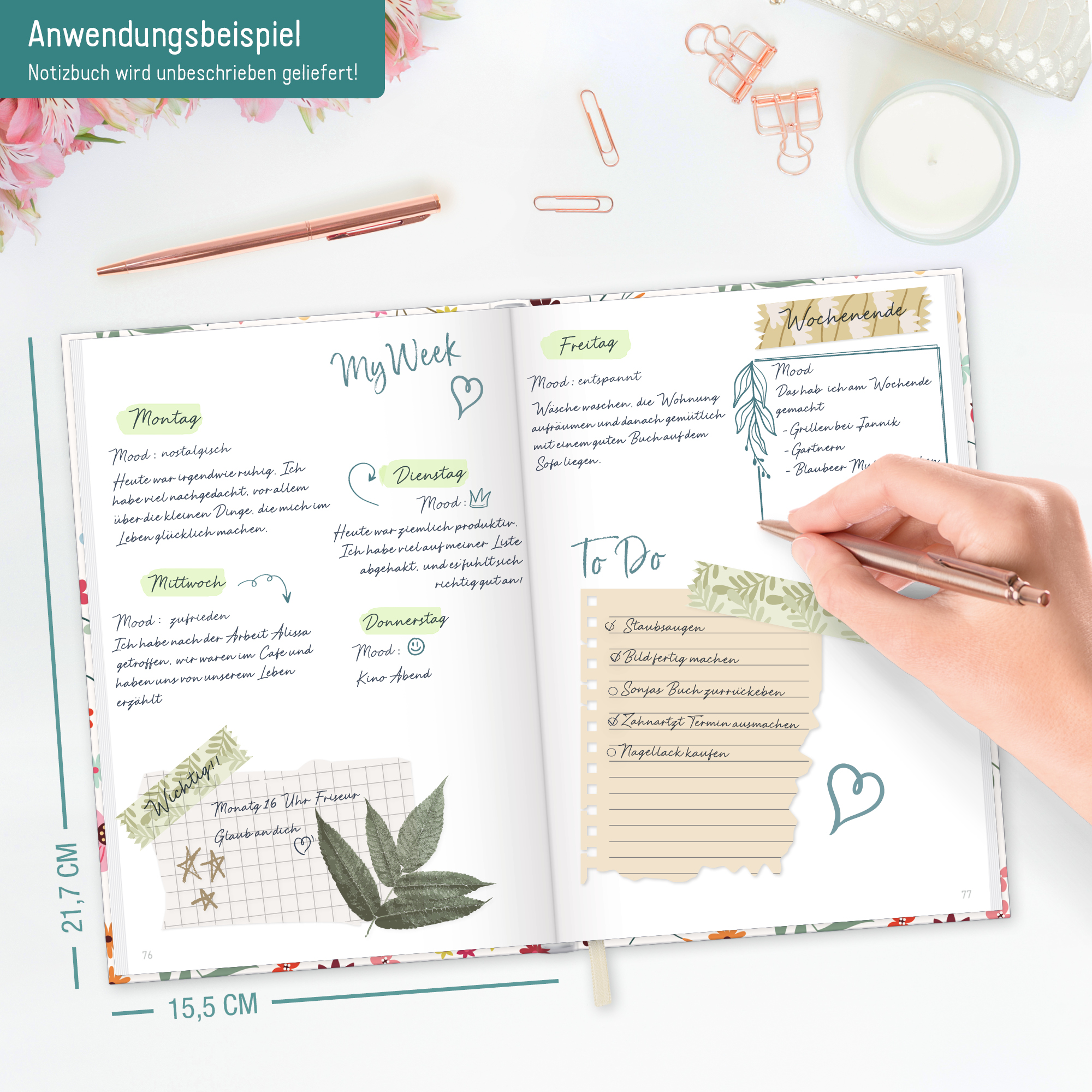 Artikelbild 6 des Artikels “Notizbuch Classic A5+ blanko [Wild Flower] “