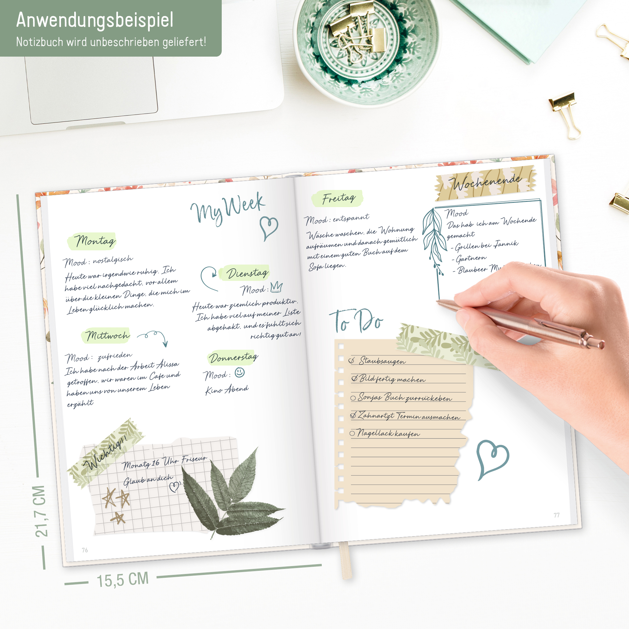 Artikelbild 6 des Artikels “Notizbuch Classic A5+ blanko [Wild Blossoms] “