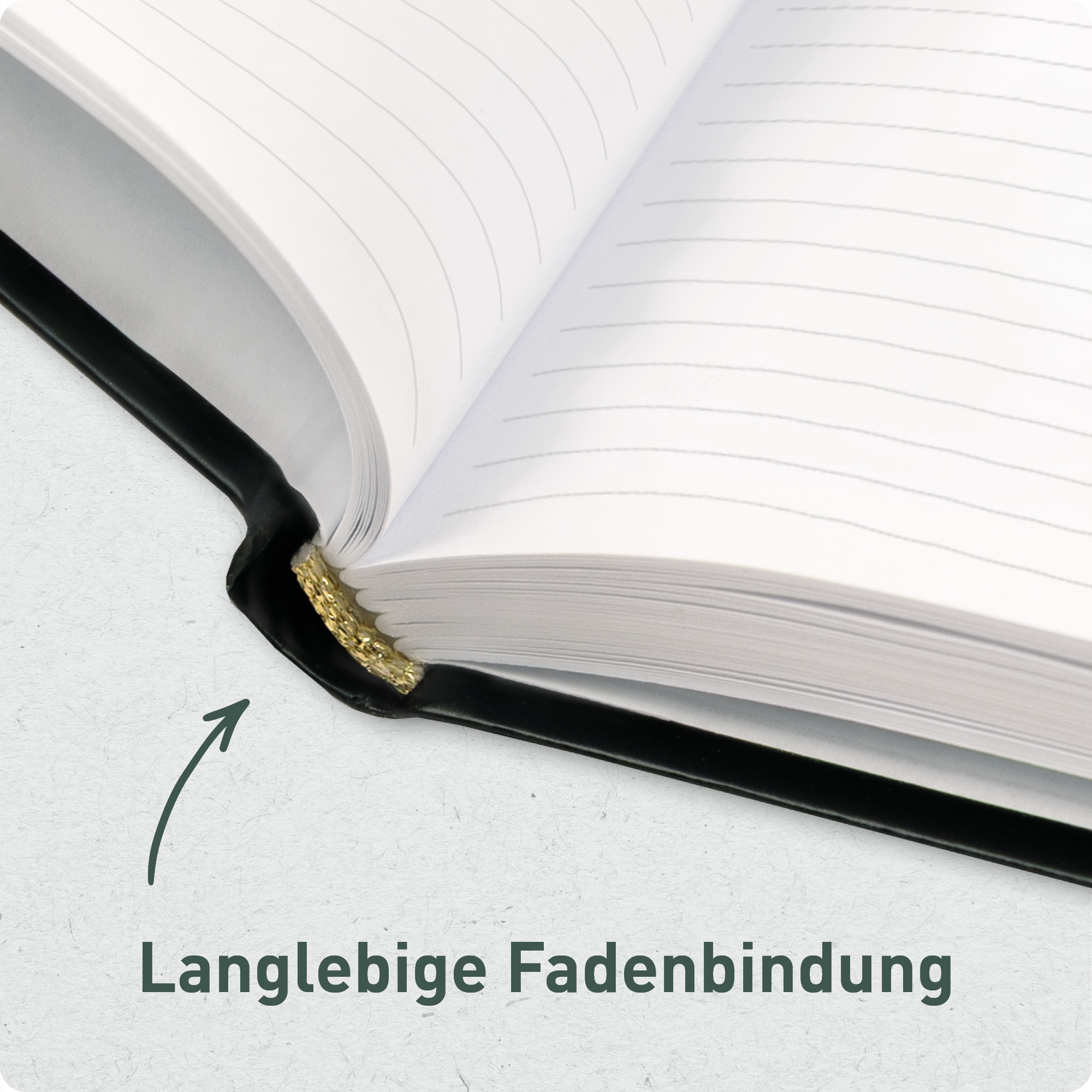 Artikelbild 6 des Artikels “paper&you Notizbuch A4+ liniert [Minty Leaves] “
