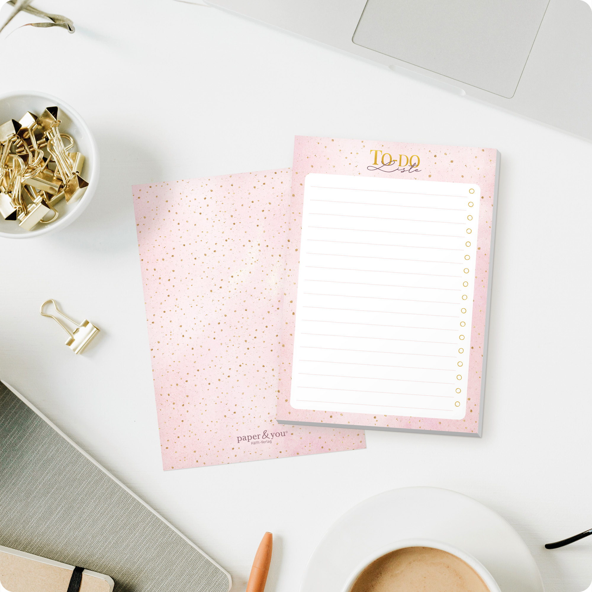 Artikelbild 6 des Artikels “paper&you To-do Listen Block A6 [Golden Dots] “
