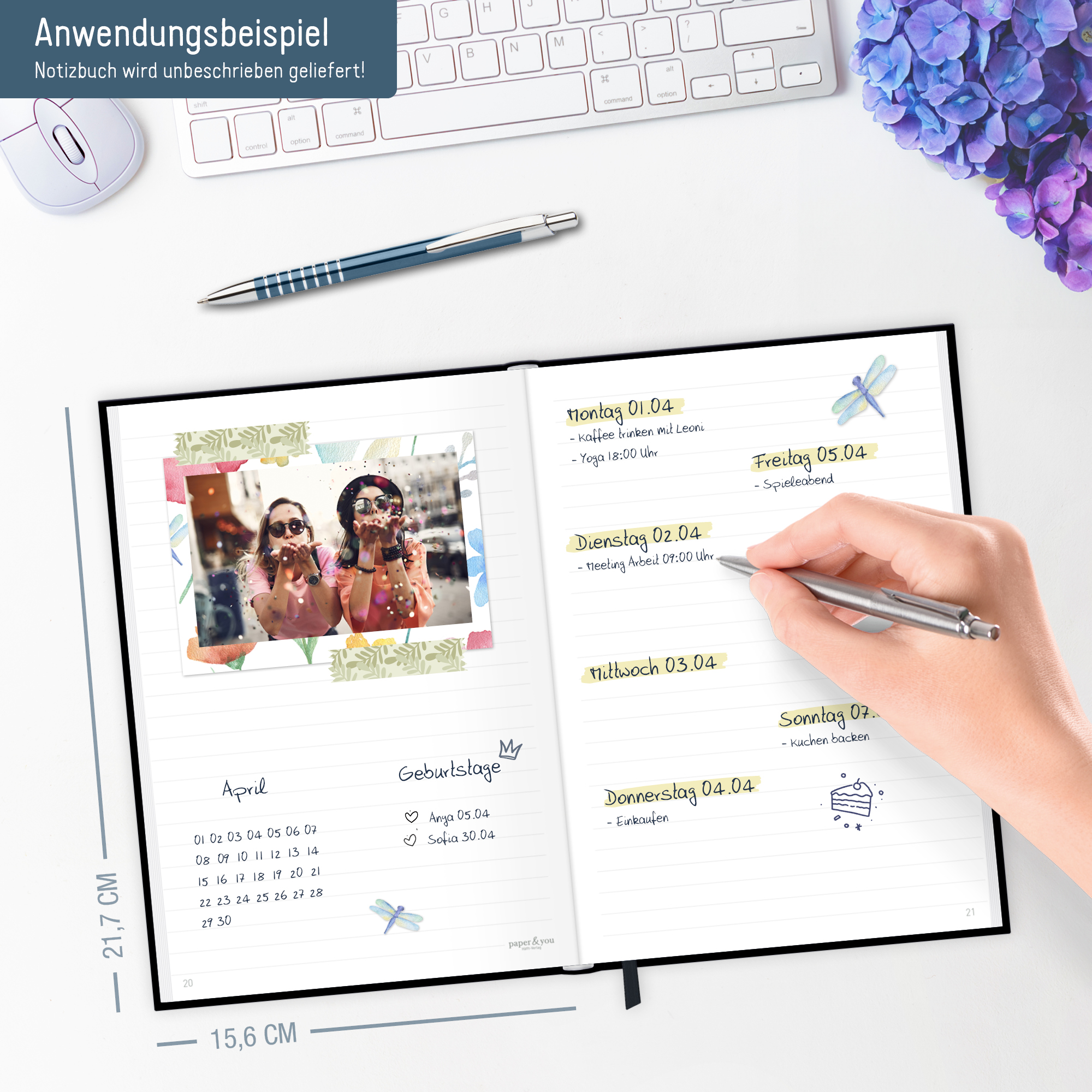 Artikelbild 6 des Artikels “paper&you Notizbuch Classic A5+ liniert [Black Edition] “