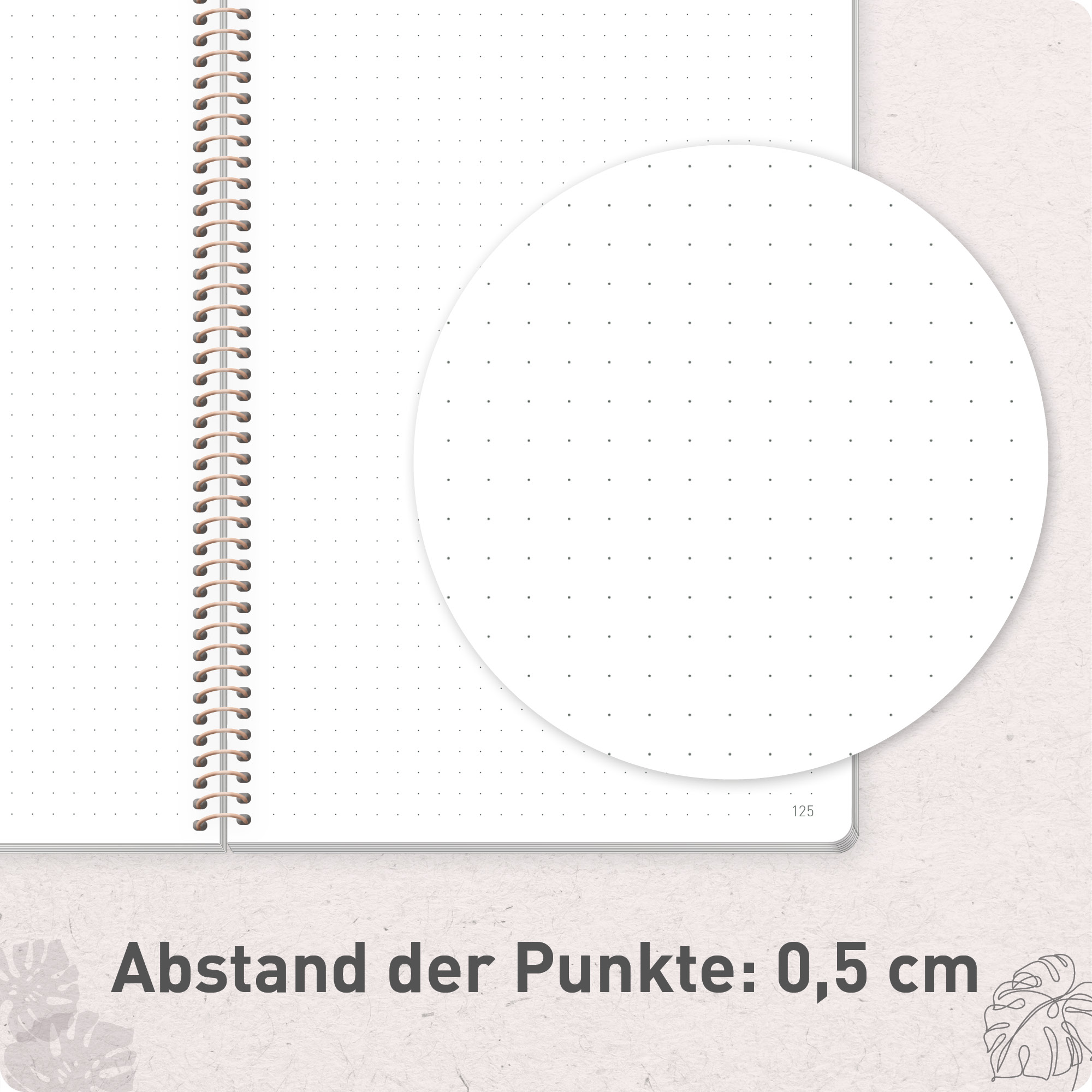 Artikelbild 6 des Artikels “Bullet Journal dotted A5 mit Spiralbindung [Create Yourself] “