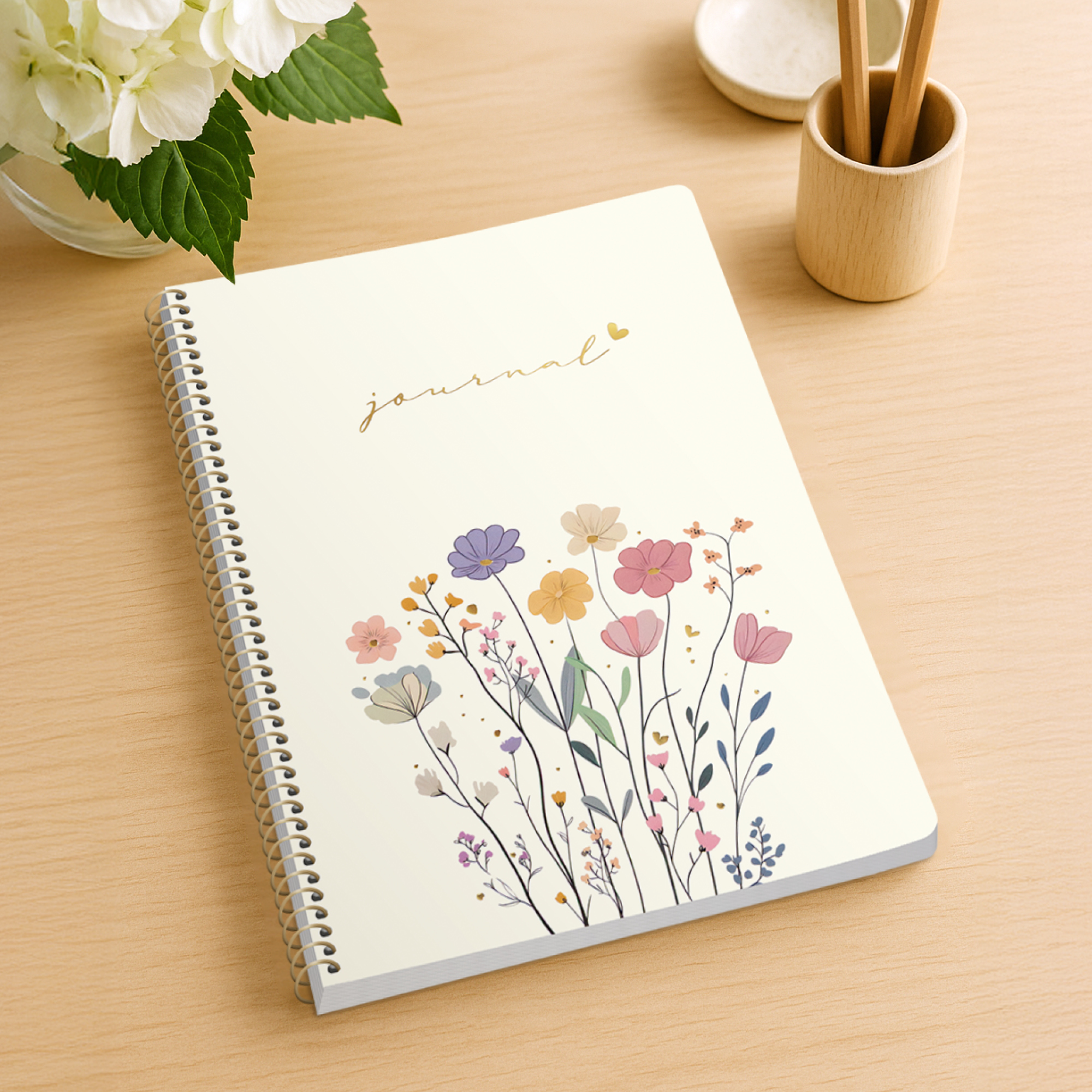 Artikelbild 6 des Artikels “Bullet Journal dotted A5 mit Spiralbindung [Flower Joy] “