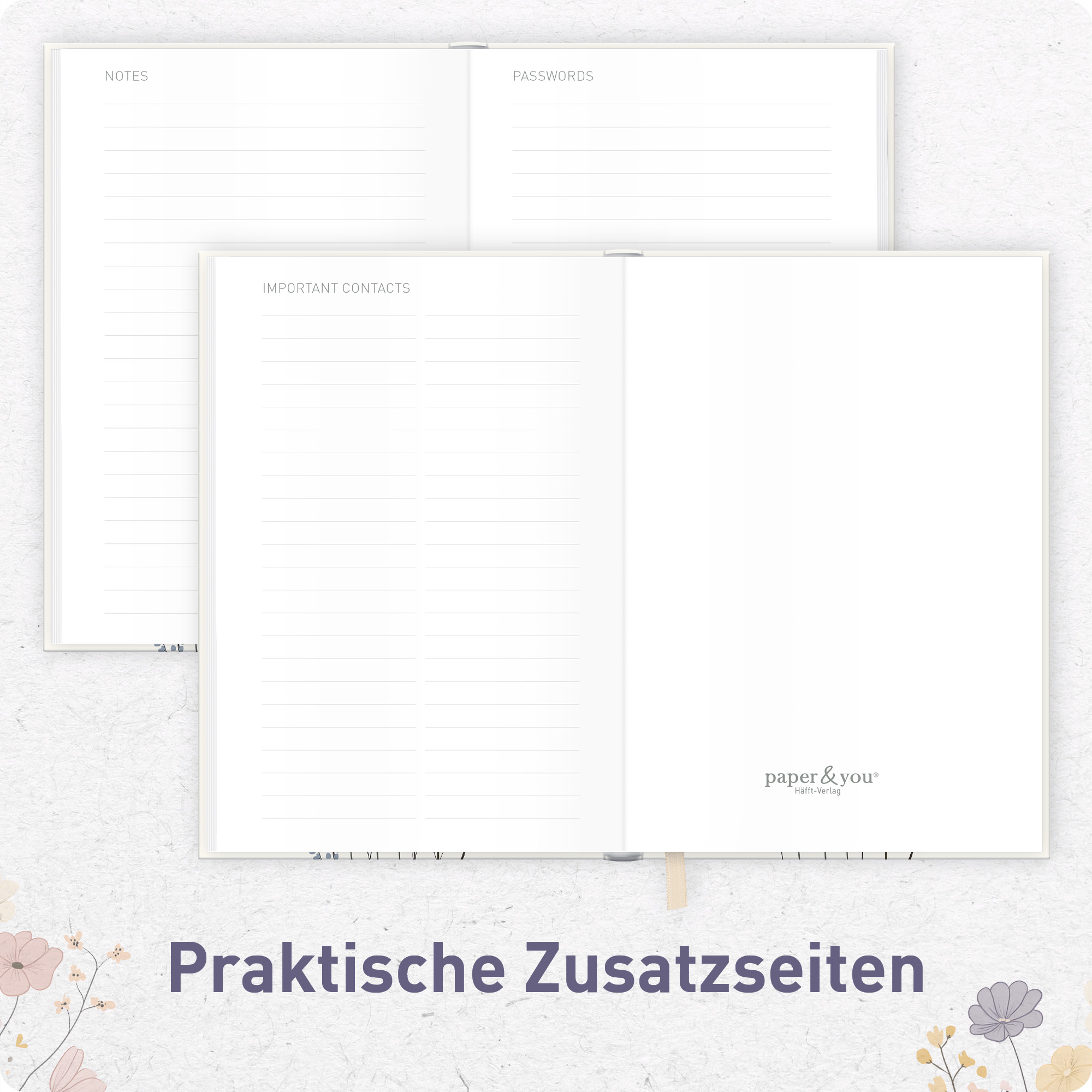 Artikelbild 6 des Artikels “paper&you Adressbuch A6 [Flower Joy] “